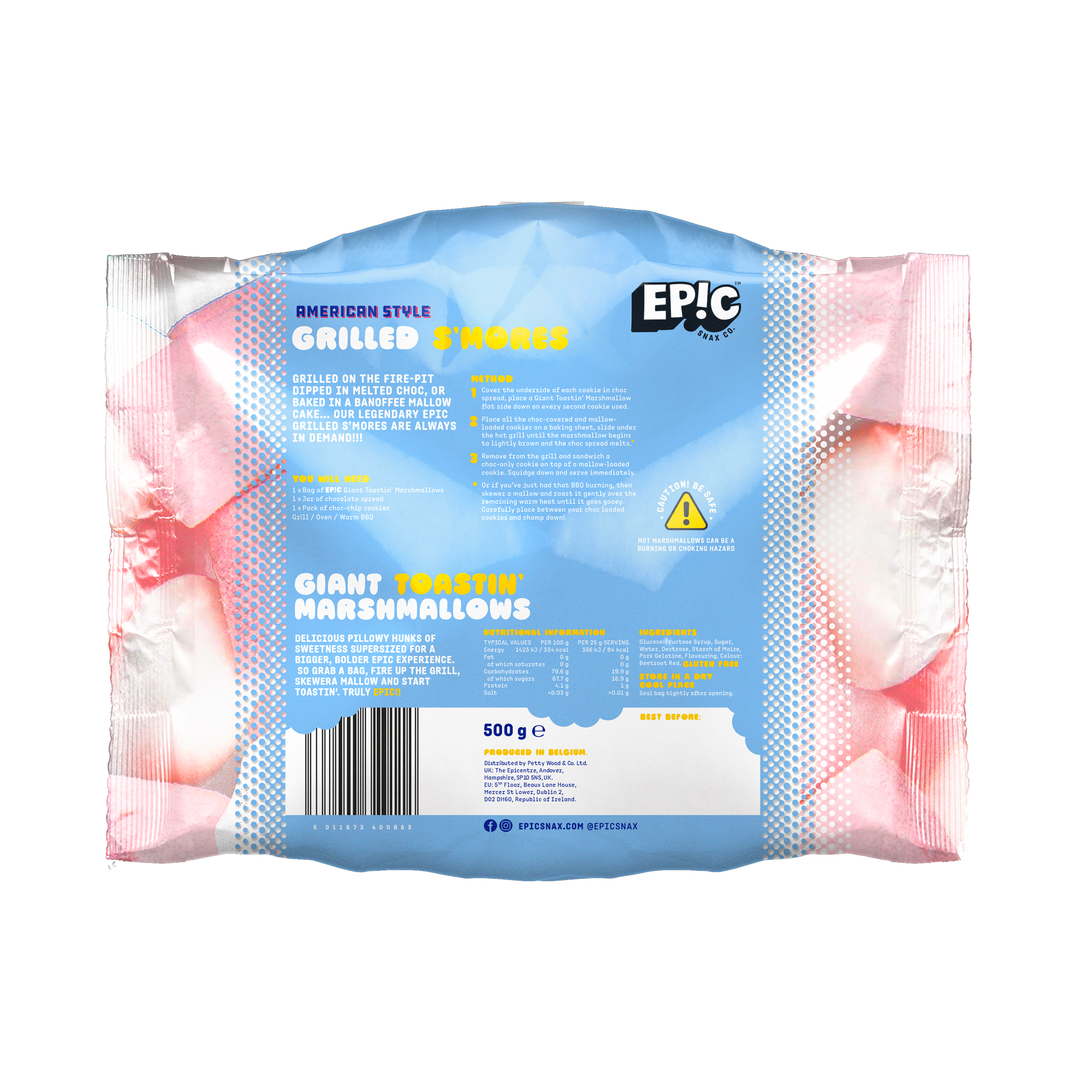 GIANT TOASTIN MALLOWS 8X500G GIANT TOASTIN MALLOWS 8X500G