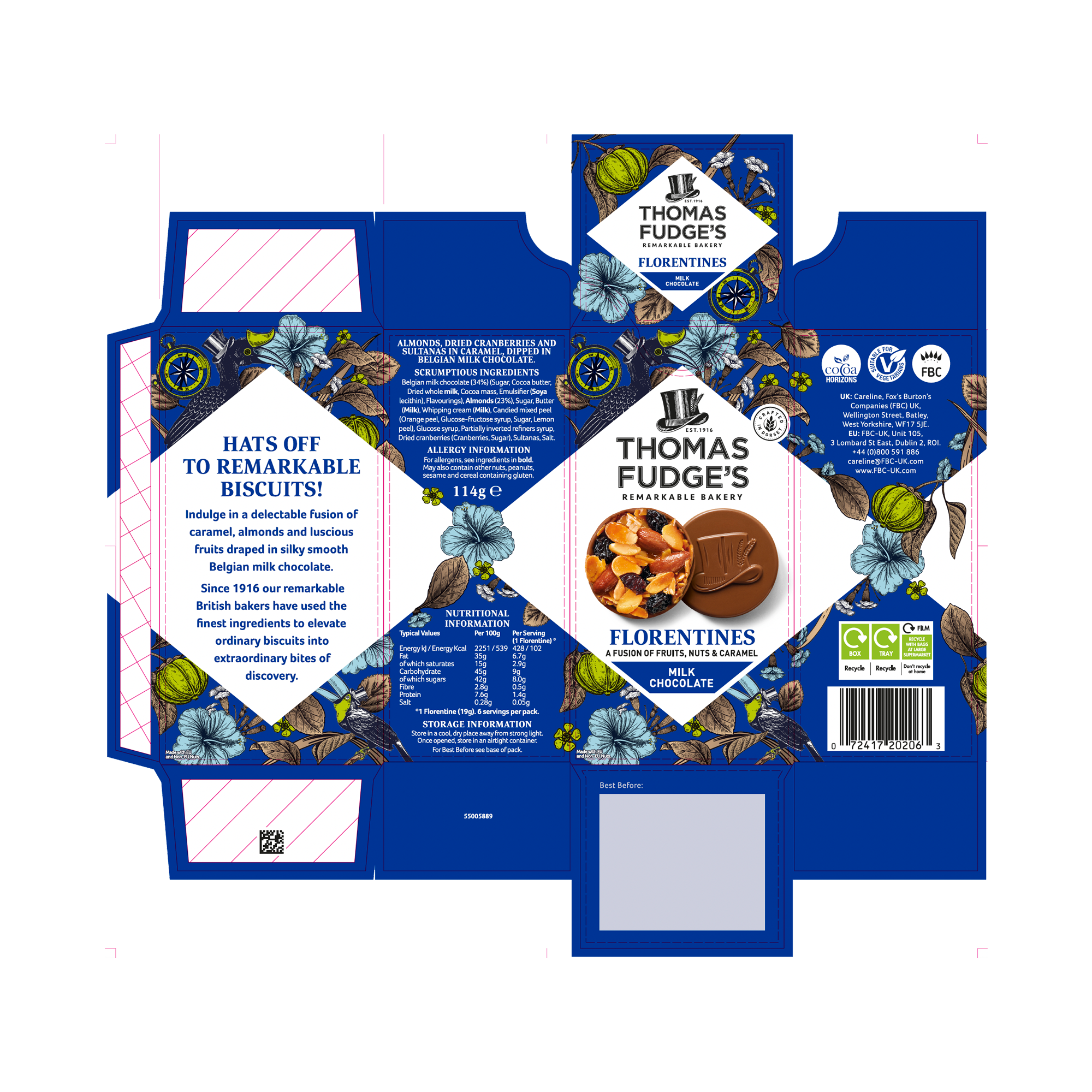 MILK CHOC FLORENTINES MILK CHOC FLORENTINES