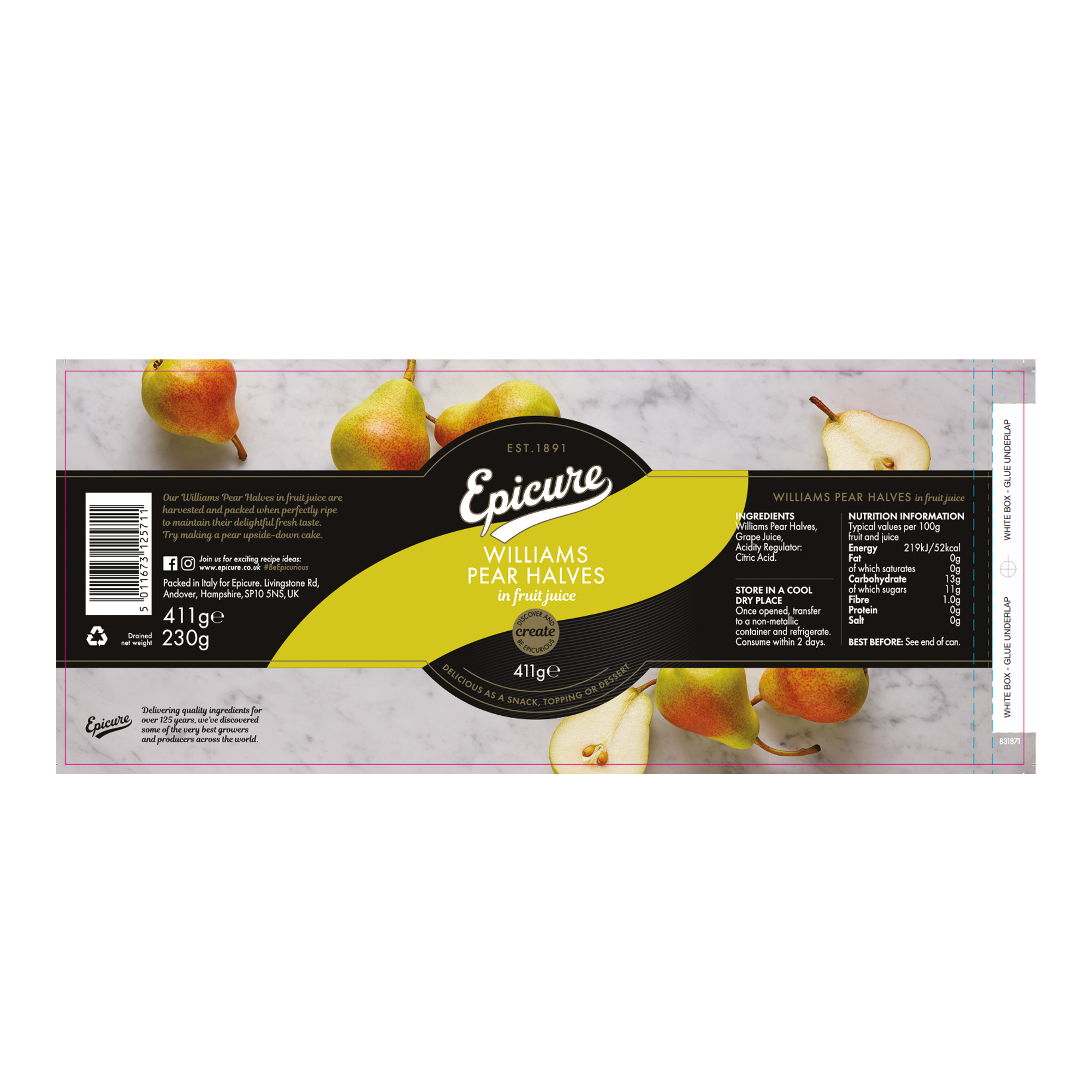 WILLIAMS PEAR HALVES/FRUIT JUICE