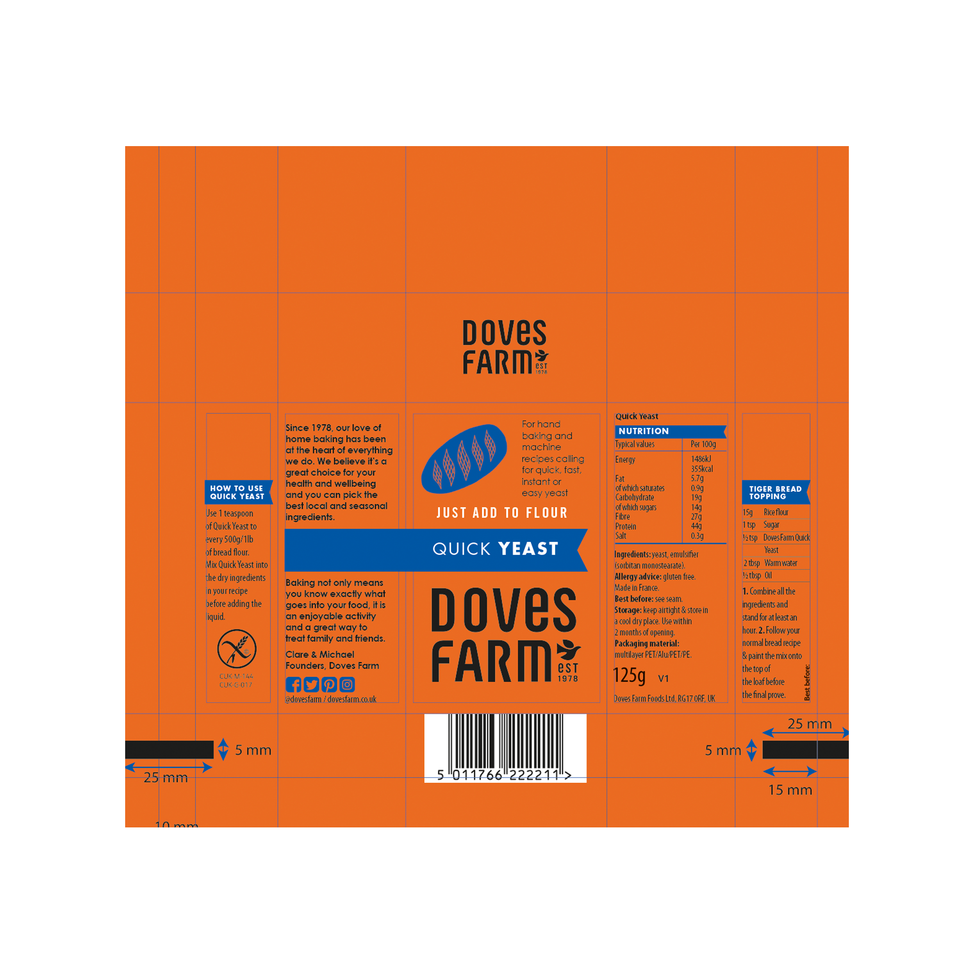 GF QUICK YEAST 16X125G GF QUICK YEAST 16X125G