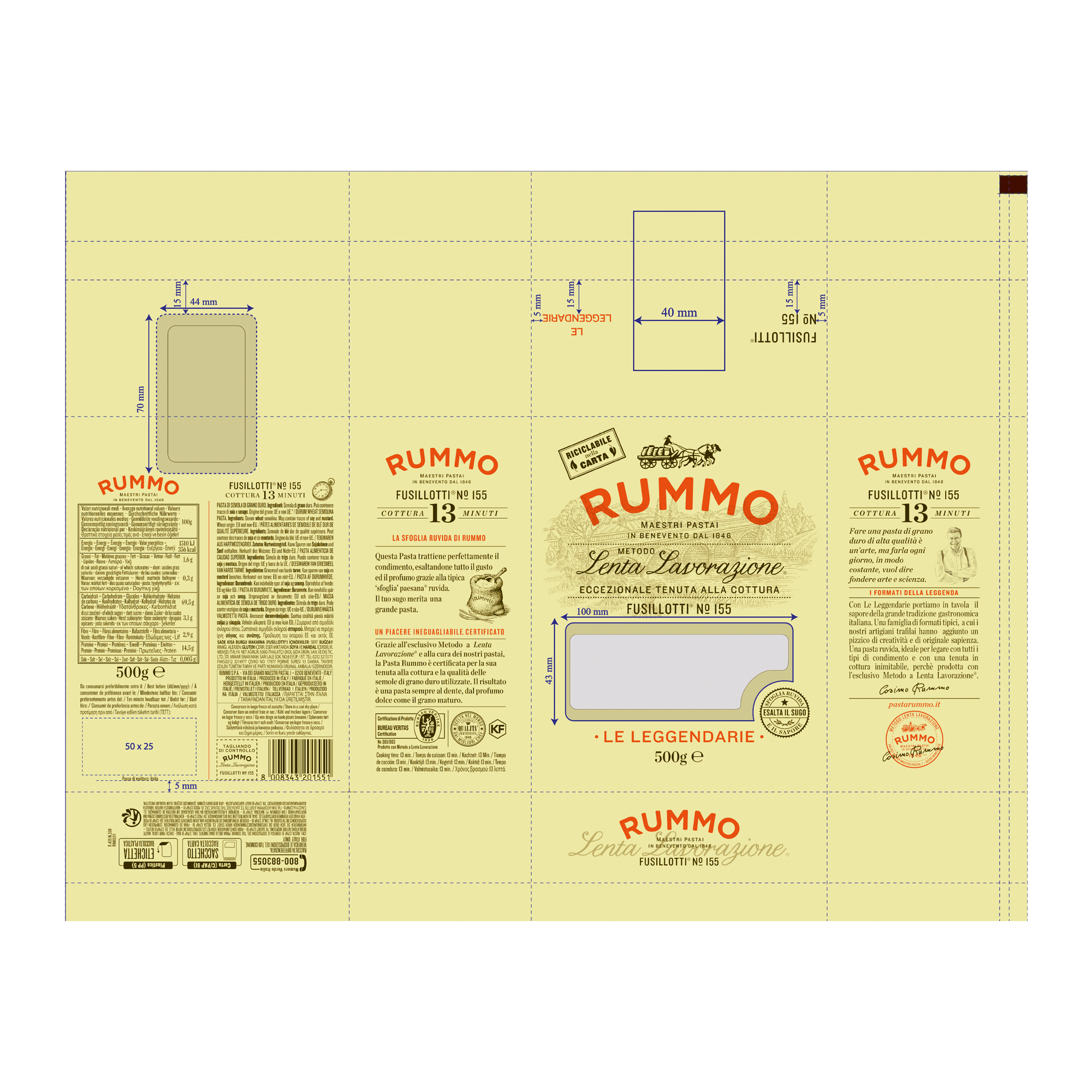FUSILLOTTI NO.155  12X500G FUSILLOTTI NO.155  12X500G
