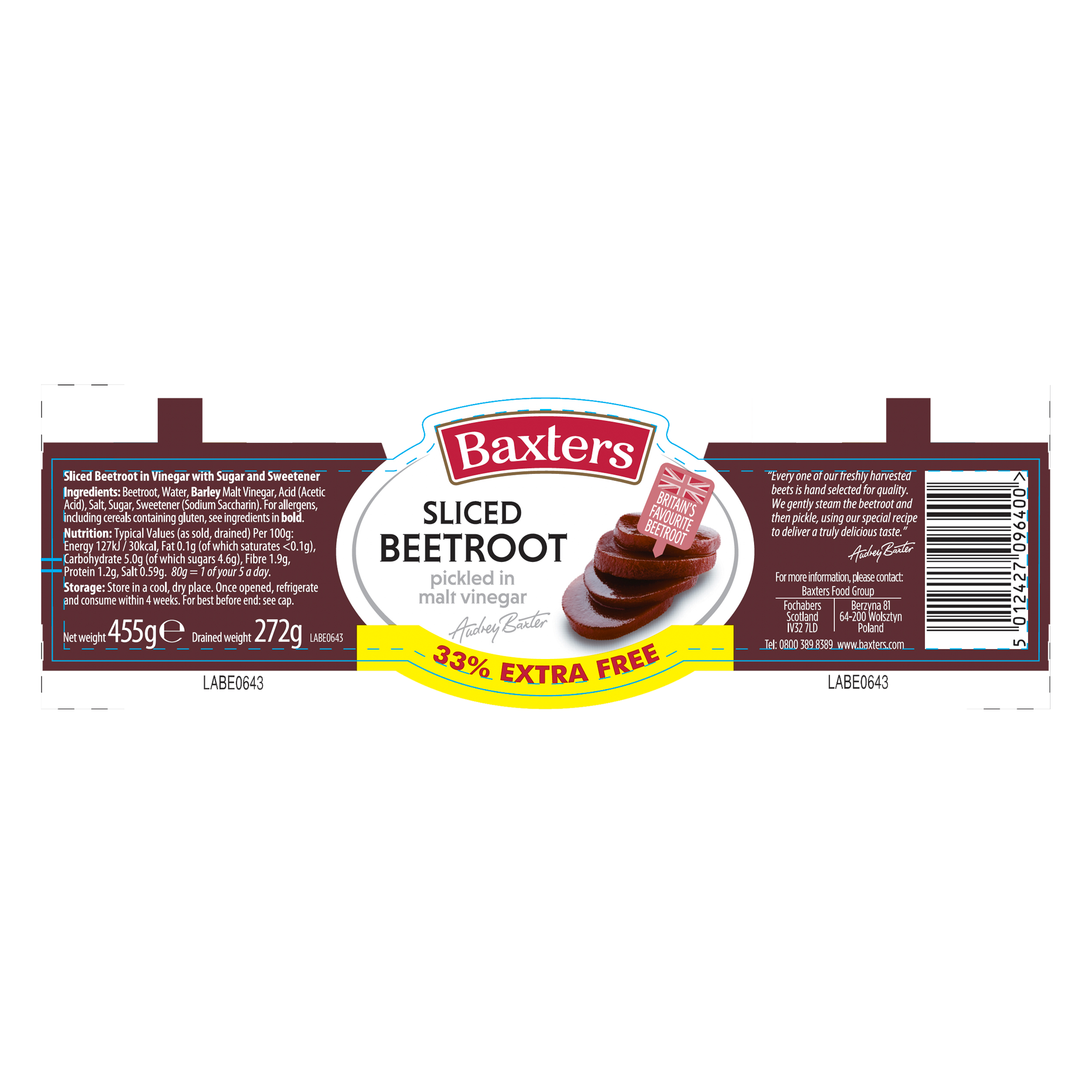 SLICED BEETROOT+33%