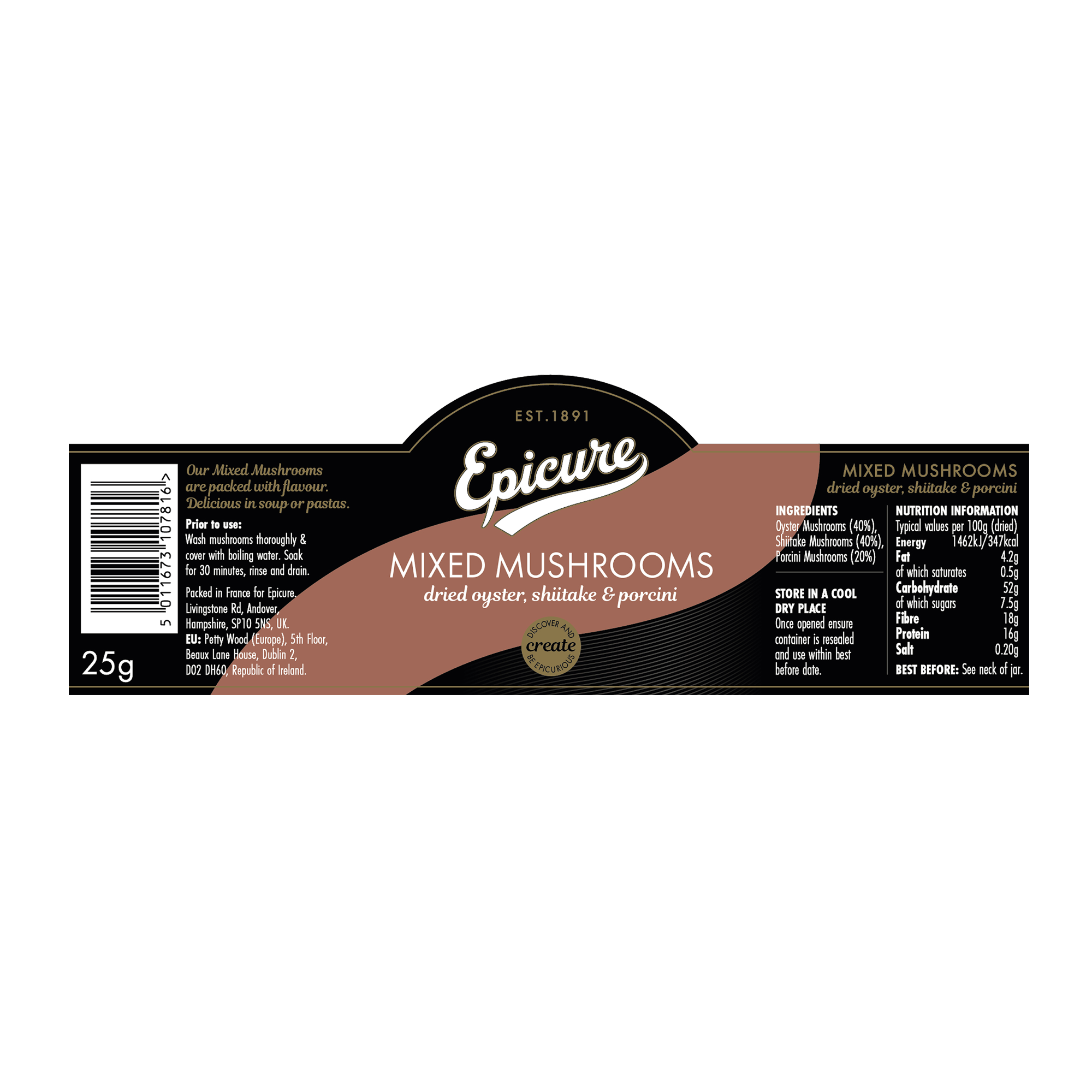 MIXED MUSHROOMS 6X25G