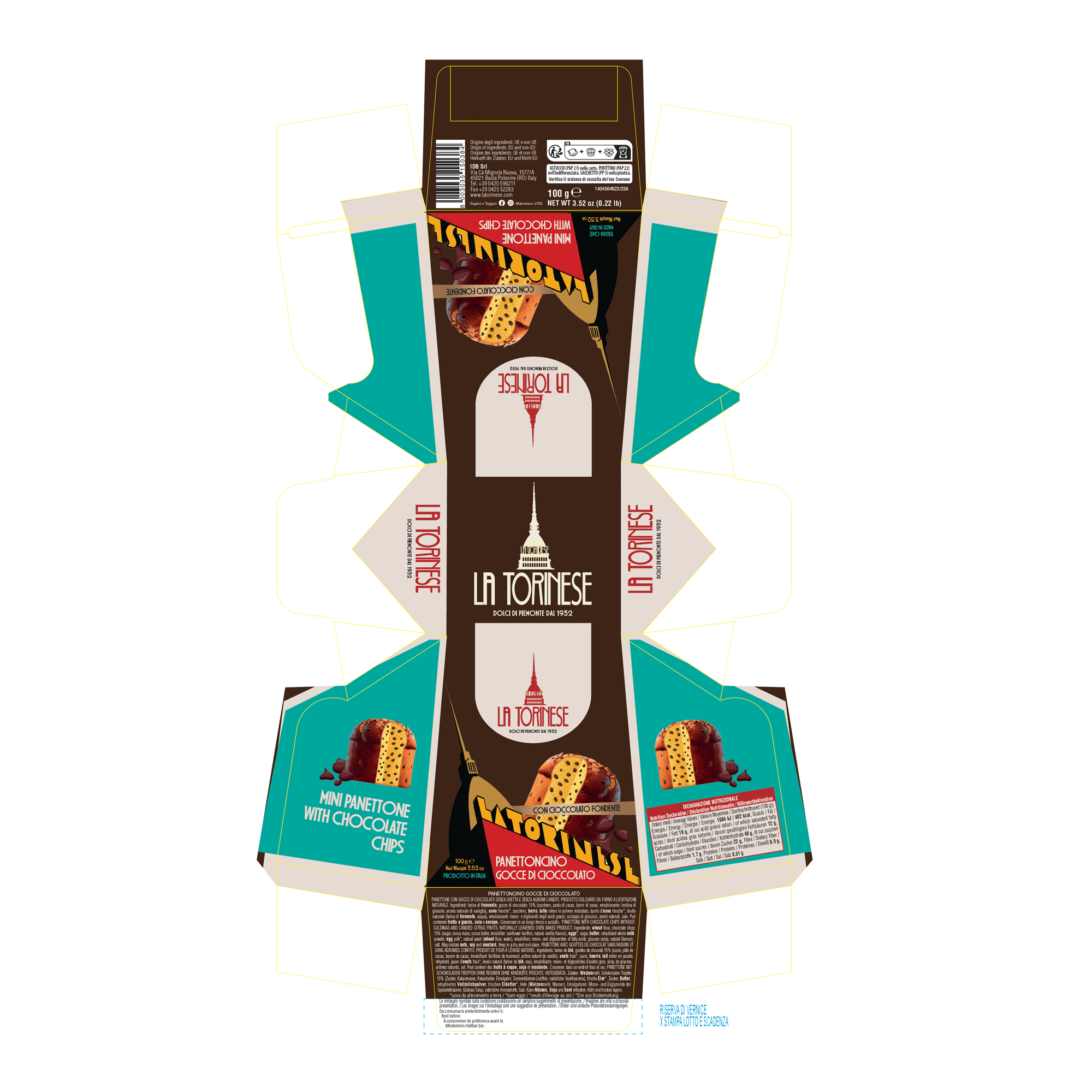 @MINI CHOC CHIP PANETTONE 36X100G