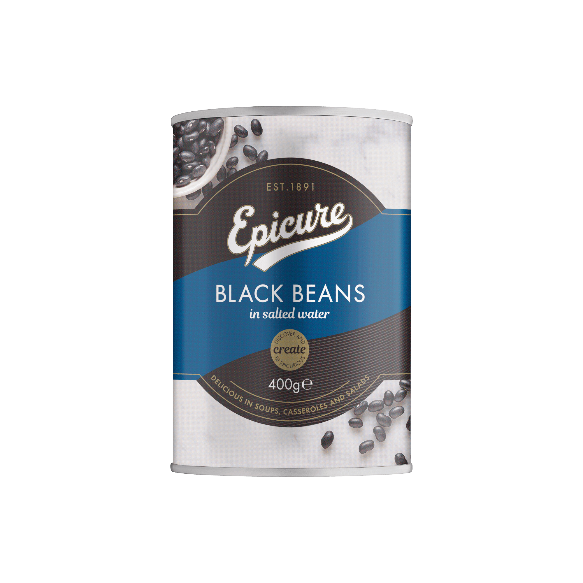 BLACK BEANS/SALTED WATER 12X400G