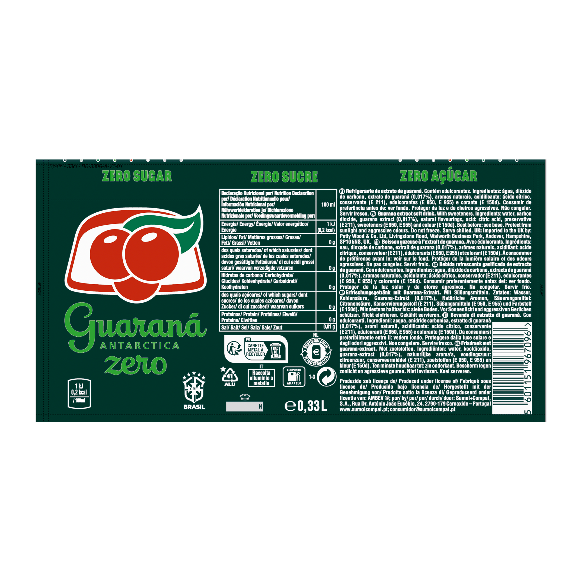 GUARANA ANTARCTICA ZERO DRS CAN