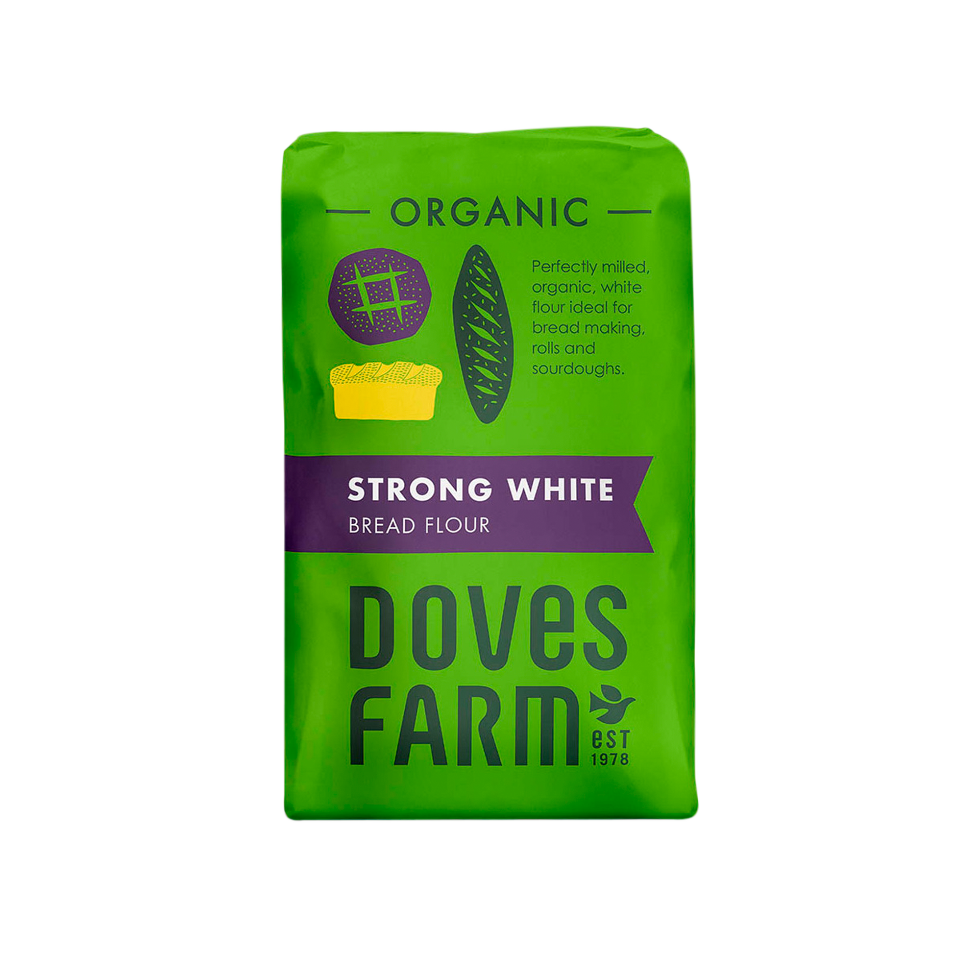 ORG STRONG WHITE FLOUR 5X1KG ORG STRONG WHITE FLOUR 5X1KG