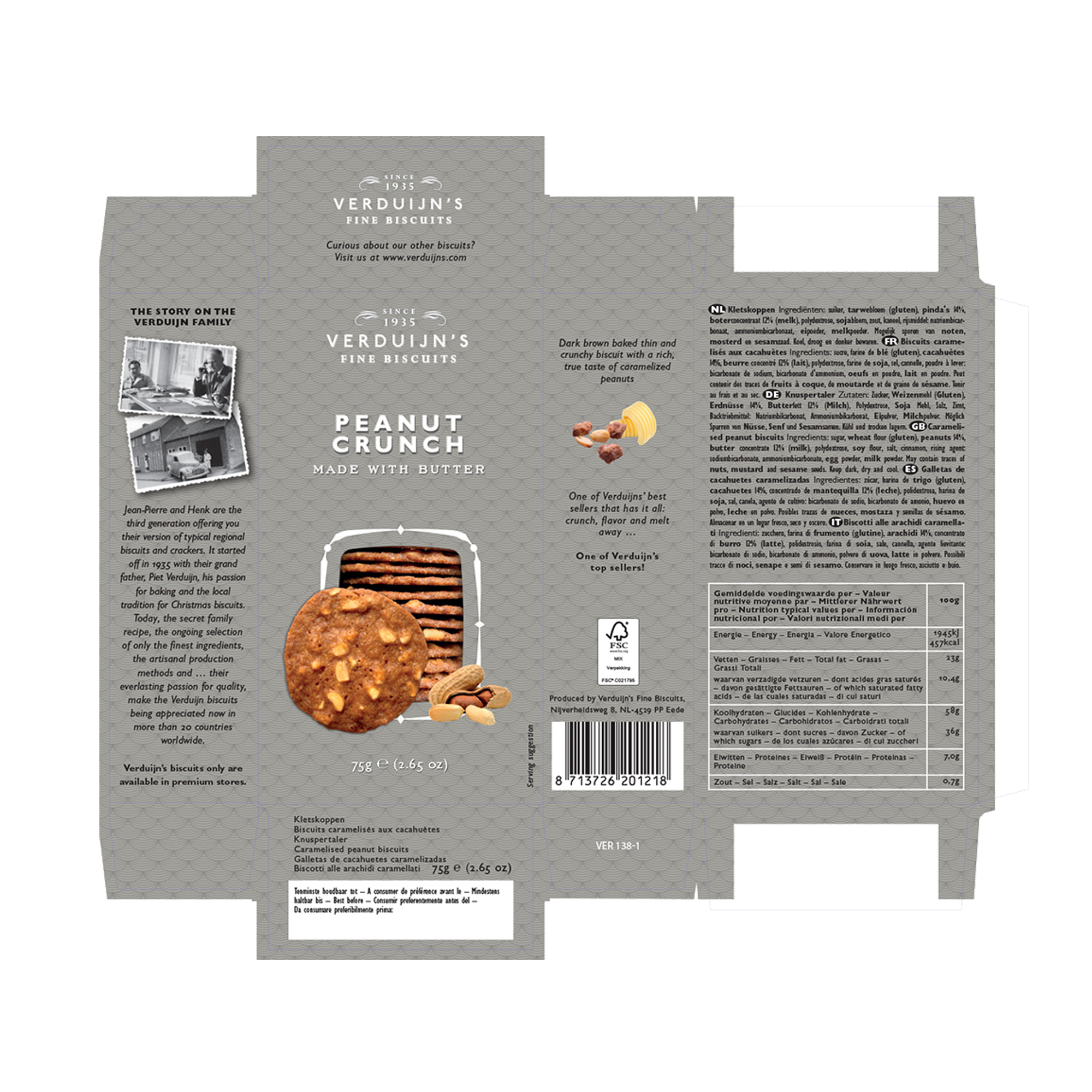 CARAMELISED PEANUT BISCUITS 12X75G CARAMELISED PEANUT BISCUITS 12X75G