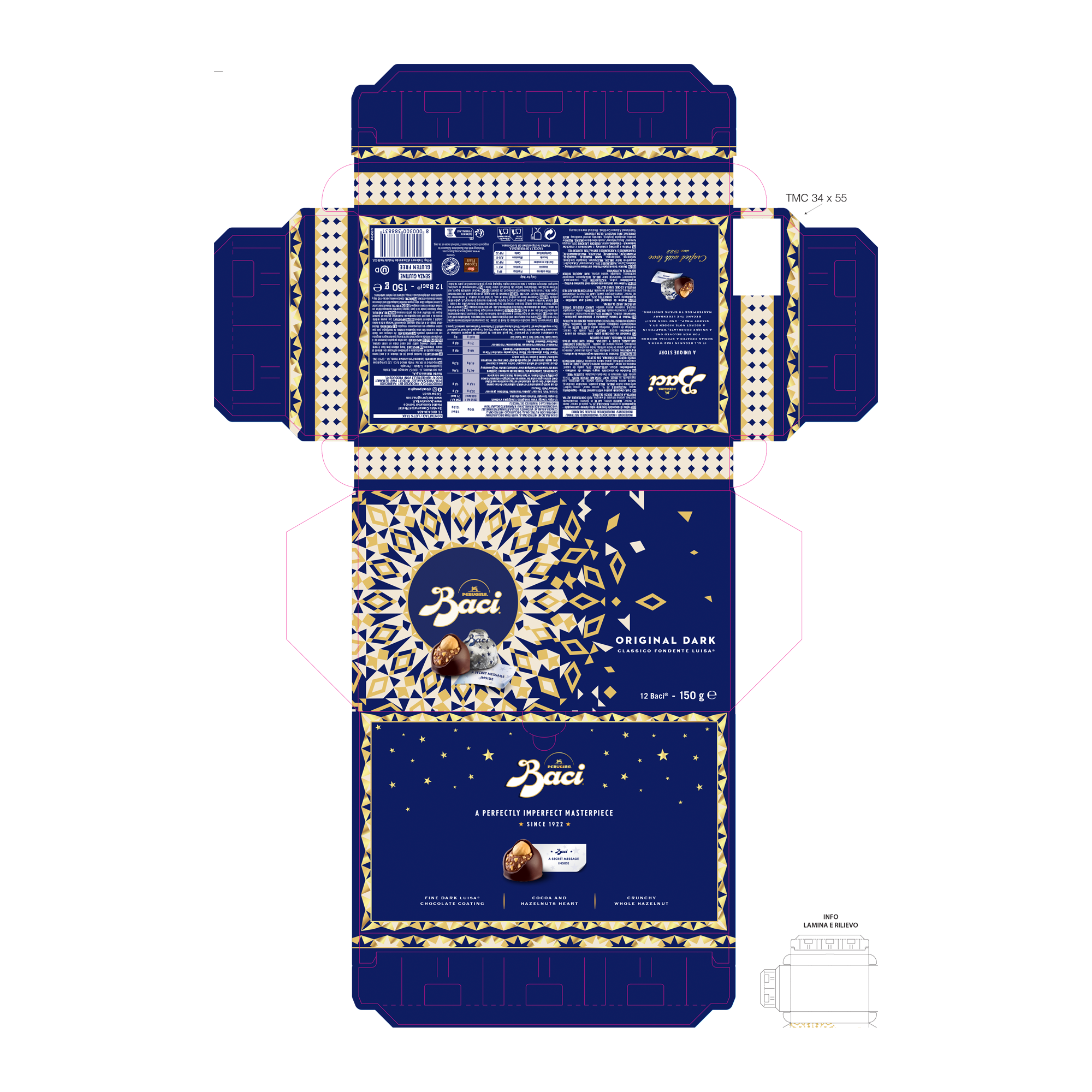 BACI ORIGINAL DARK GIFT BOX 6X150G BACI ORIGINAL DARK GIFT BOX 6X150G