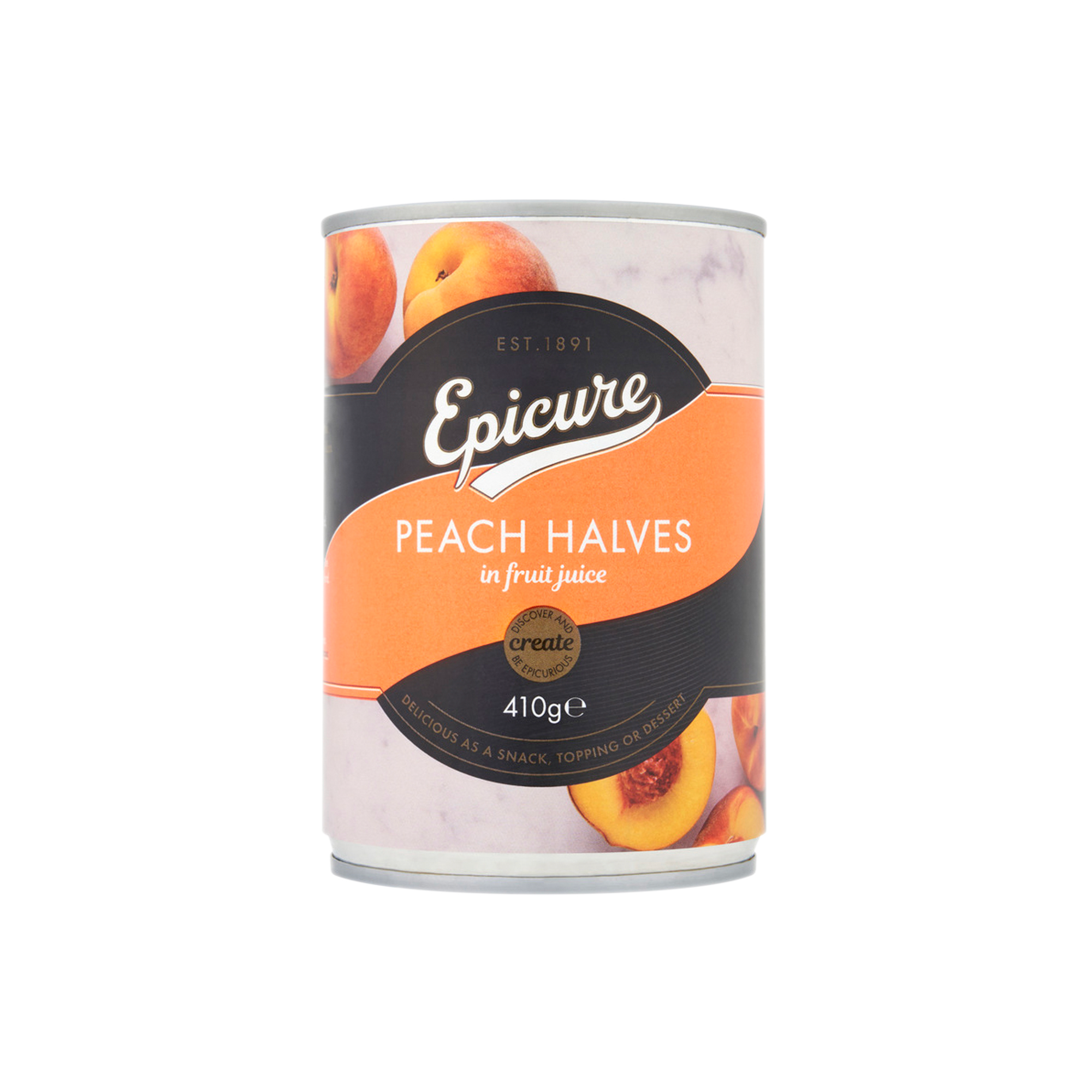 PEACH HALVES IN FRUIT JUICE 12X410