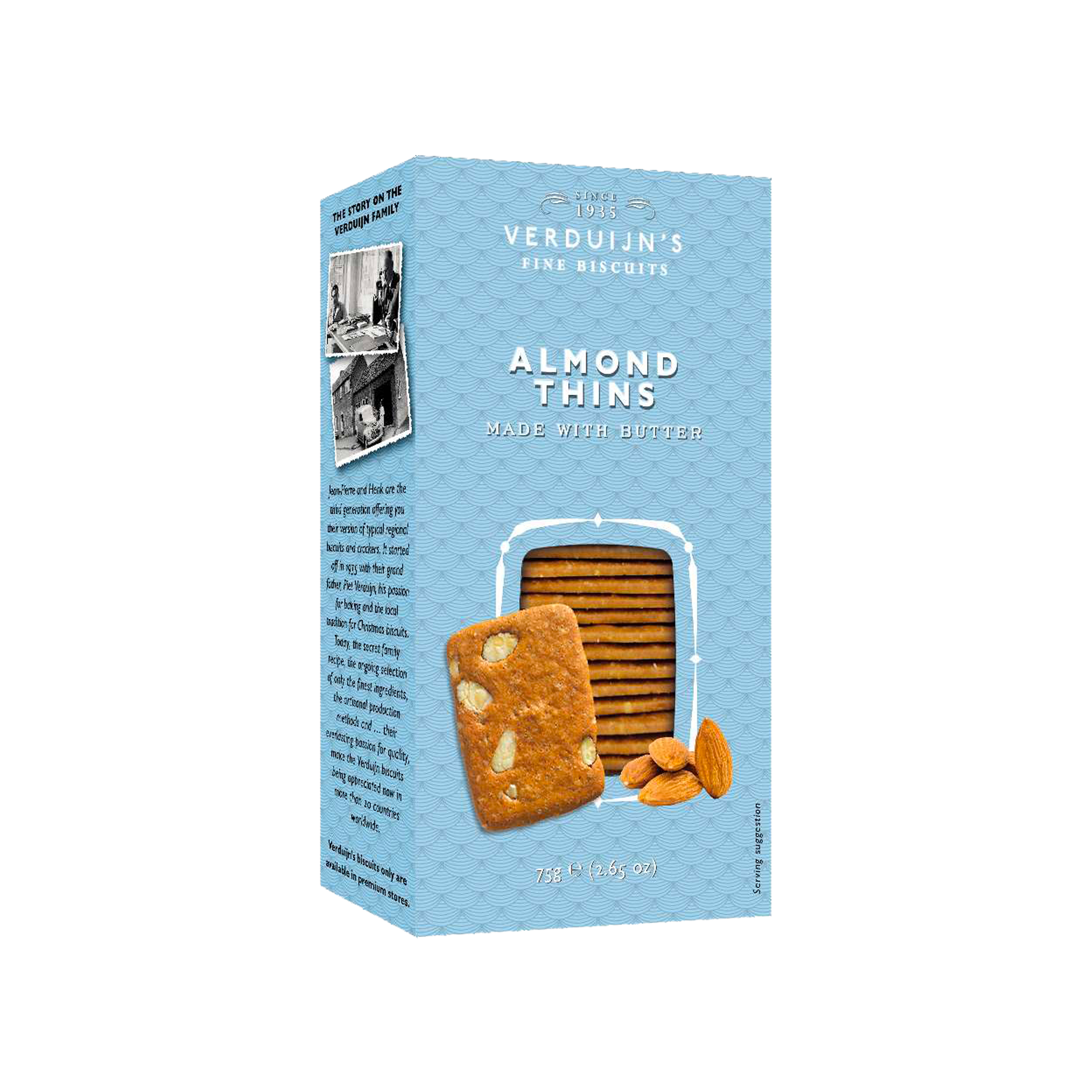 BUTTER BISCUITS WITH ALMONDS 12X75G BUTTER BISCUITS WITH ALMONDS 12X75G