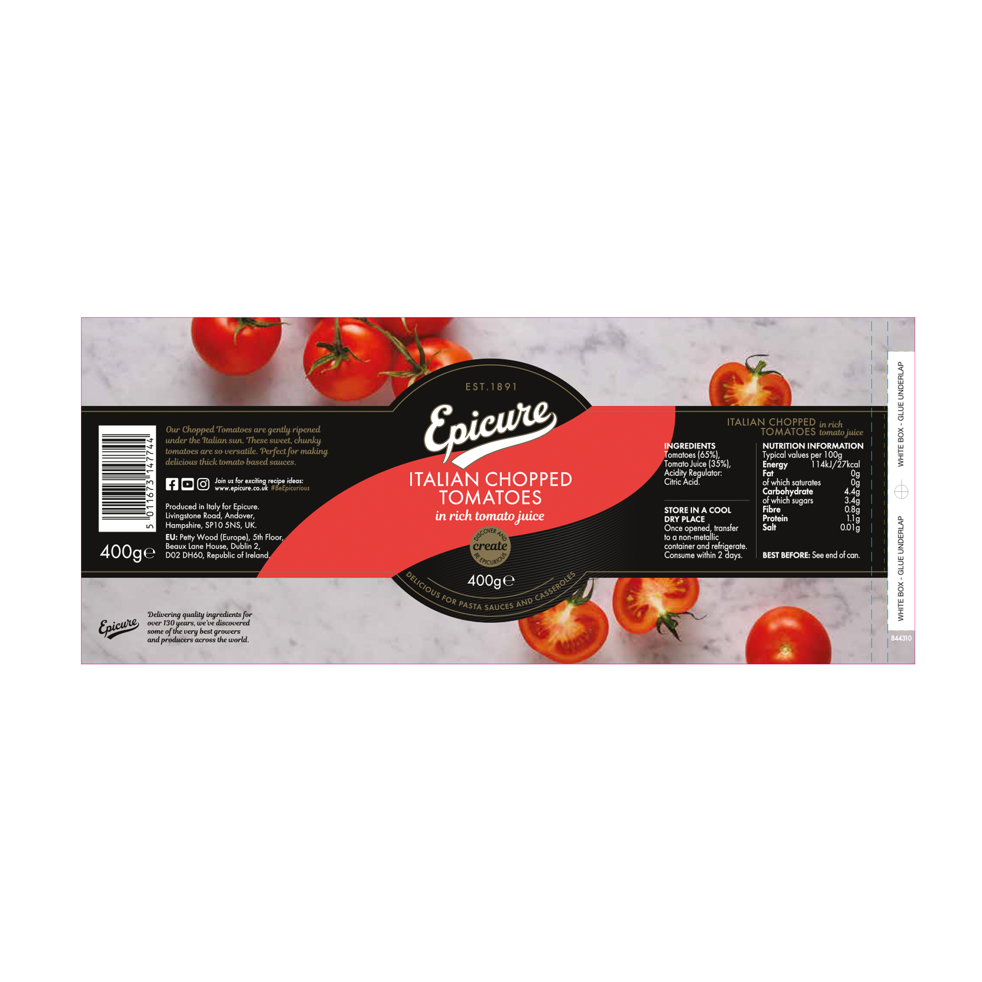 ITALIAN CHOPPED TOMATOES 12X400G