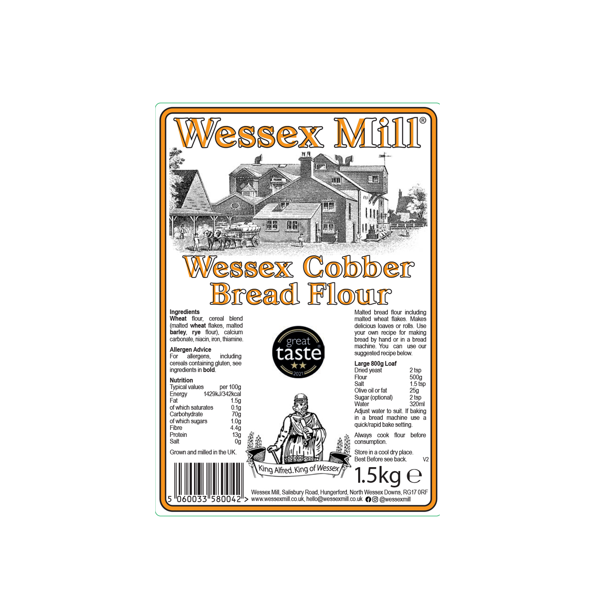 WESSEX COBBER BREAD FLOUR 5X1.5KG