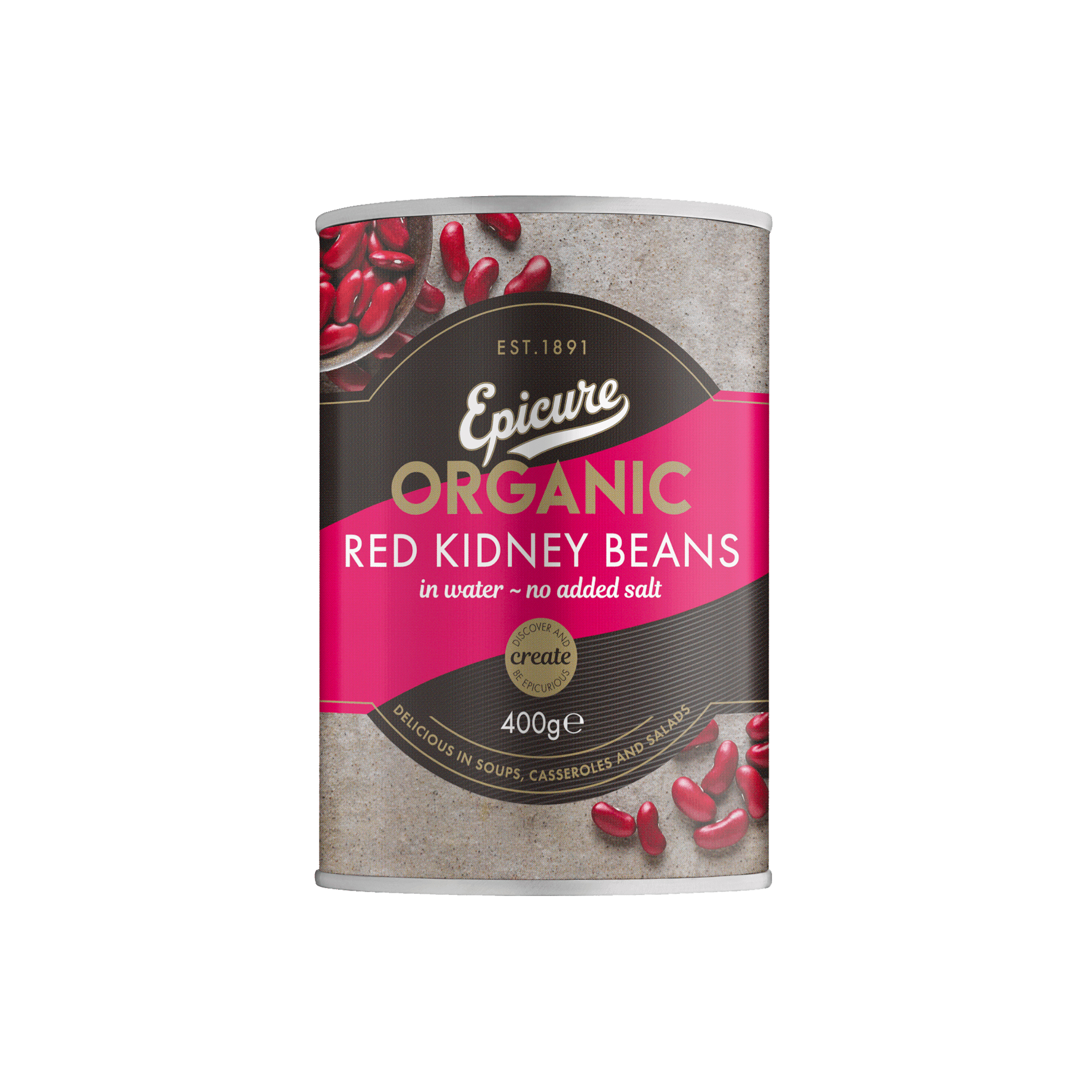 ORG RED KIDNEY BEANS/WATER 6X400G