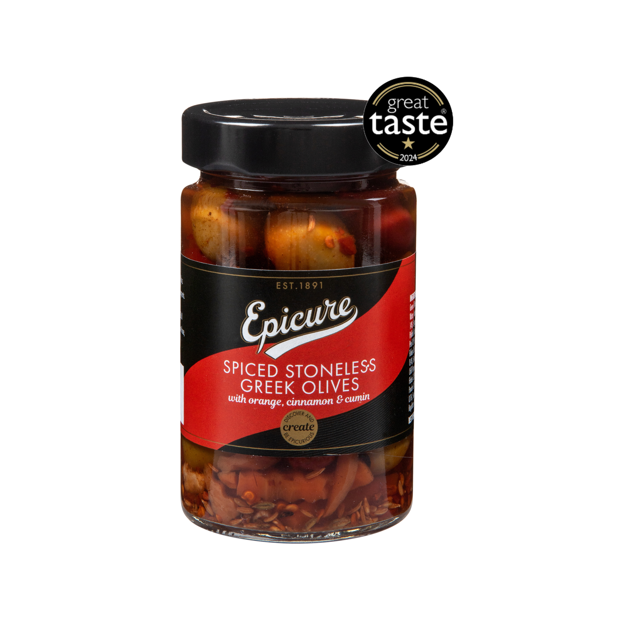 SPICED STONELESS GREEK OLIVES