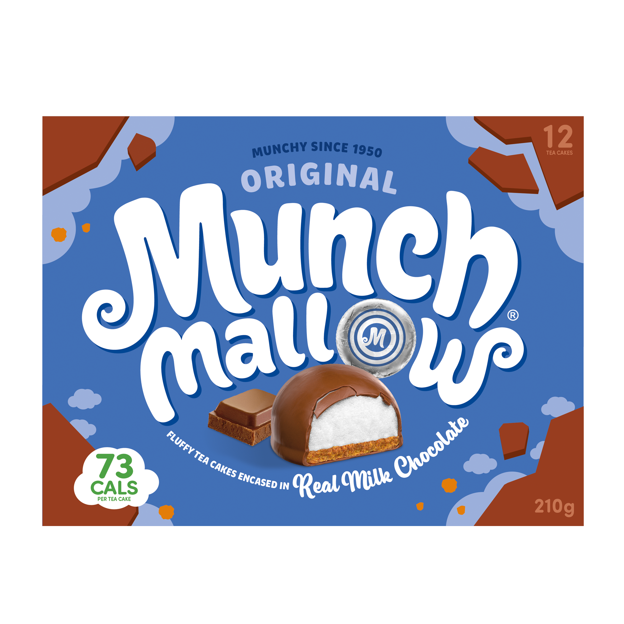 MUNCHMALLOW MILK CHOC 12X210G MUNCHMALLOW MILK CHOC 12X210G