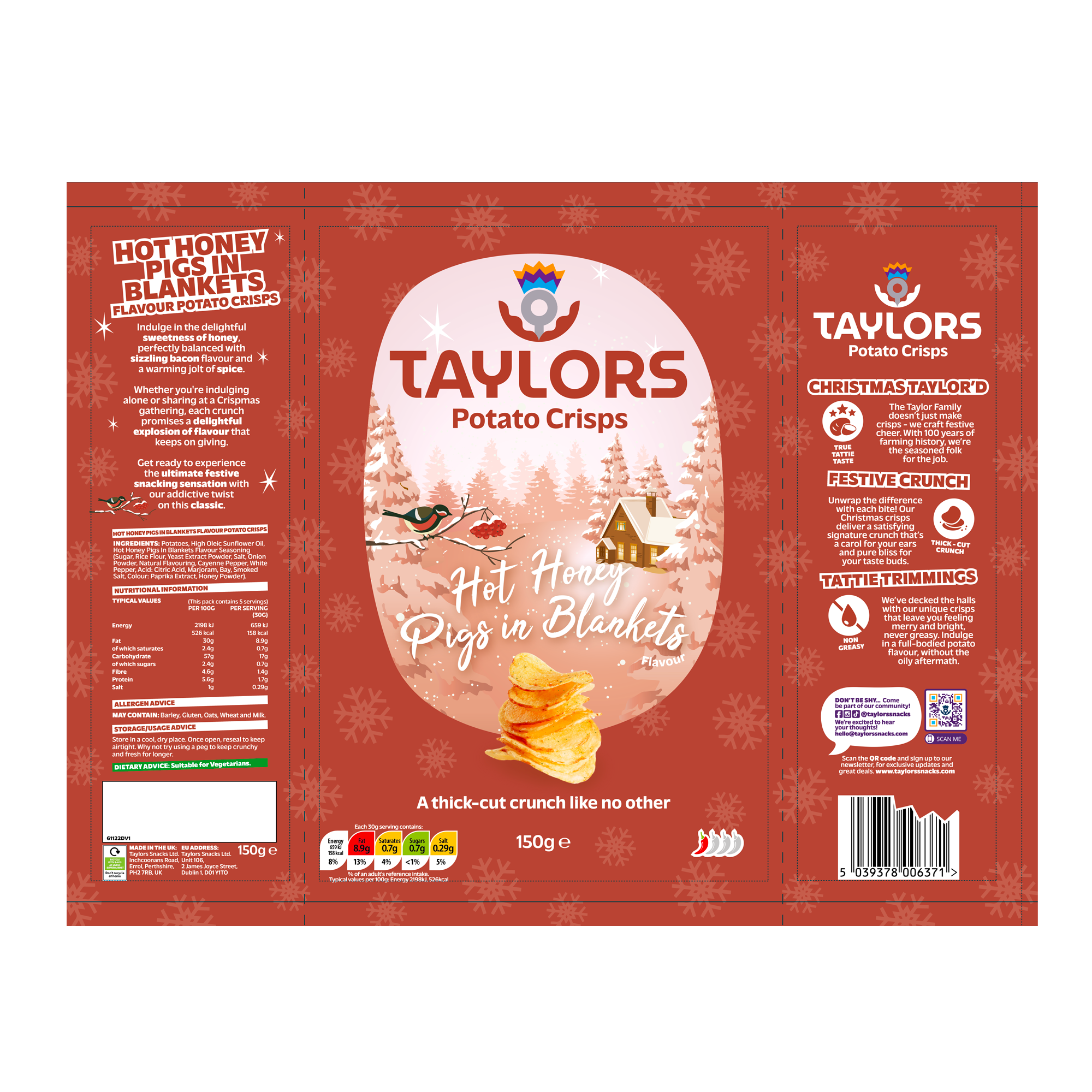 HOT HONEY PIGS IN BLANKETS CRISPS