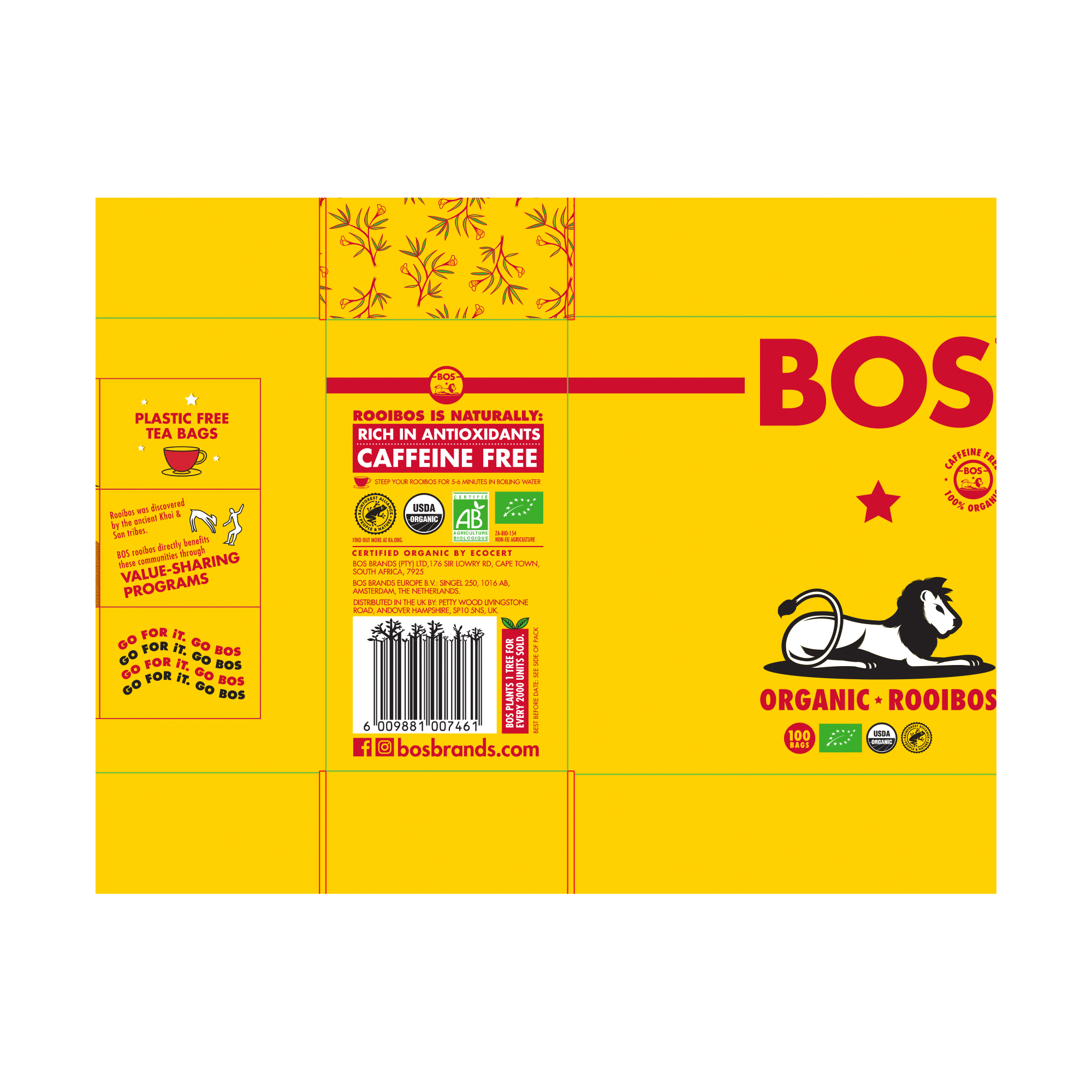 ORGANIC ROOIBOS TEA 100 TEA BAGS