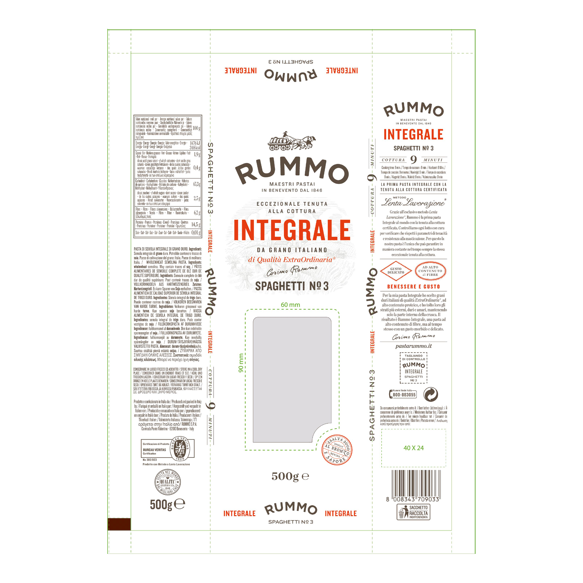 W/WHEAT SPAG INTEGRAIL NO3 24X500G W/WHEAT SPAG INTEGRAIL NO3 24X500G