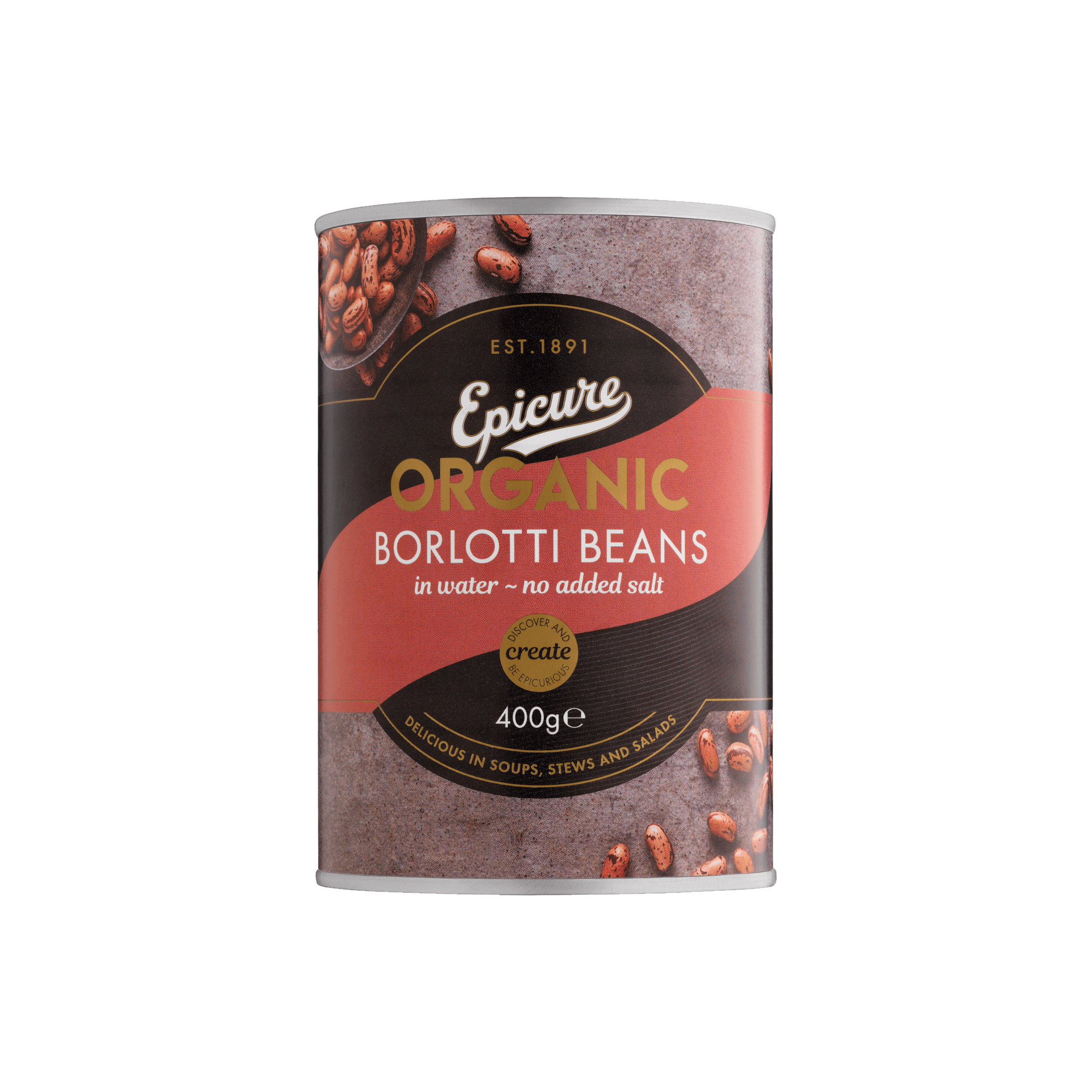ORG BORLOTTI BEANS/WATER 6X400G