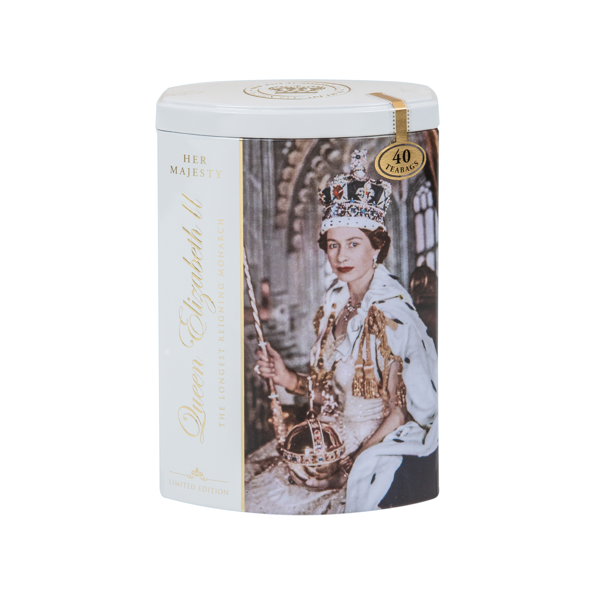 QUEEN CADDY TIN IVORY 12X40 TB QUEEN CADDY TIN IVORY 12X40 TB