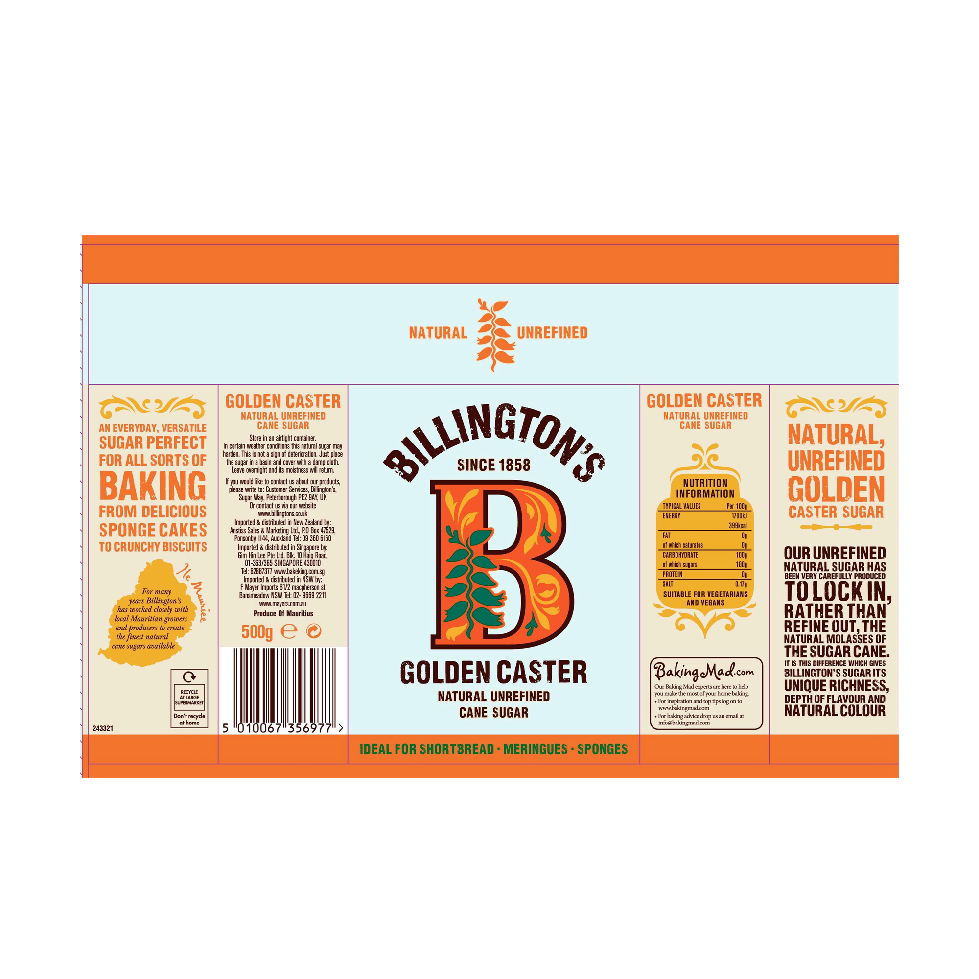 GOLDEN CASTER SUGAR 10X500G GOLDEN CASTER SUGAR 10X500G