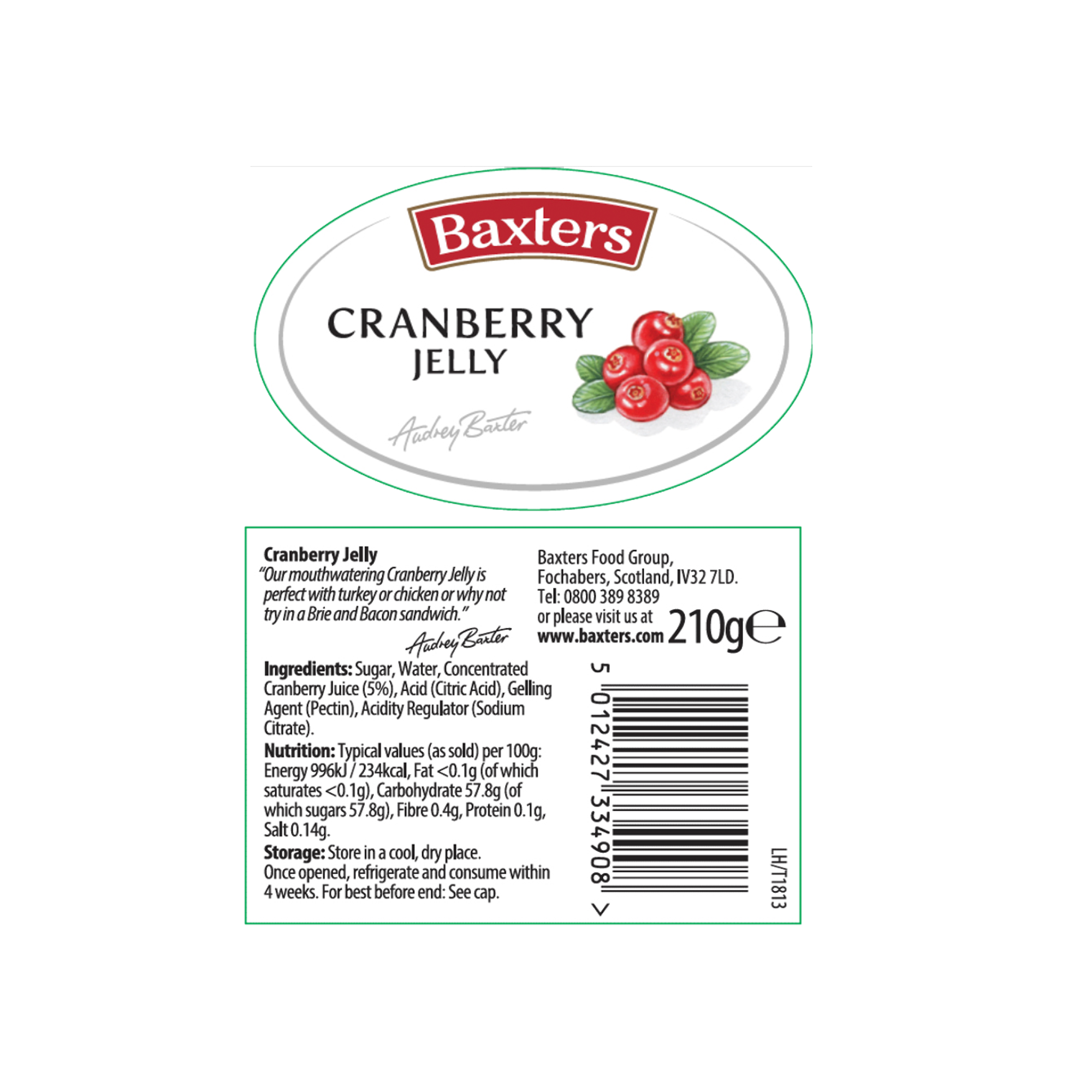 CRANBERRY JELLY 6X210G