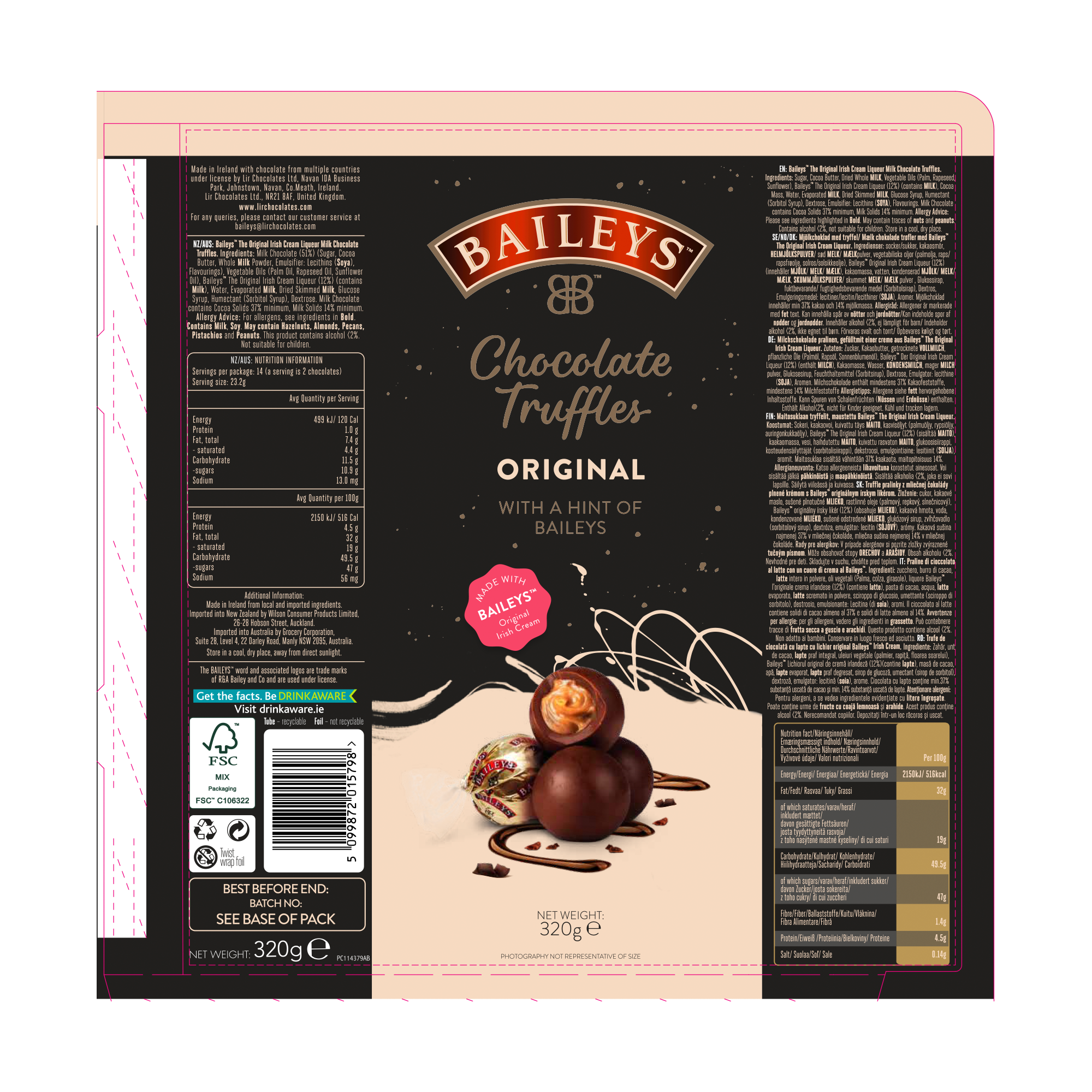 @BAILEYS ORIGINAL CHOC TRUF 15X320G