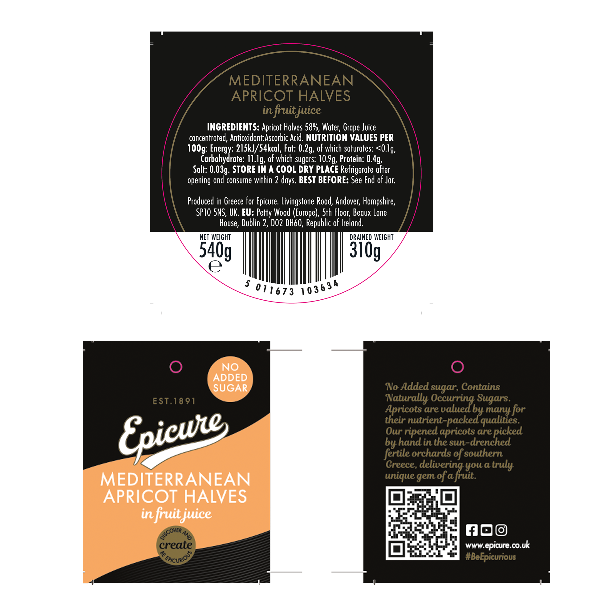 MED APRICOT IN JUICE 6X540G