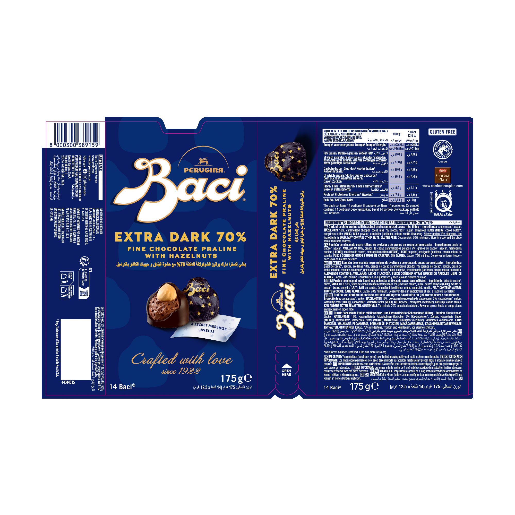BACI EXTRA DARK BIJOU 10X175G BACI EXTRA DARK BIJOU 10X175G