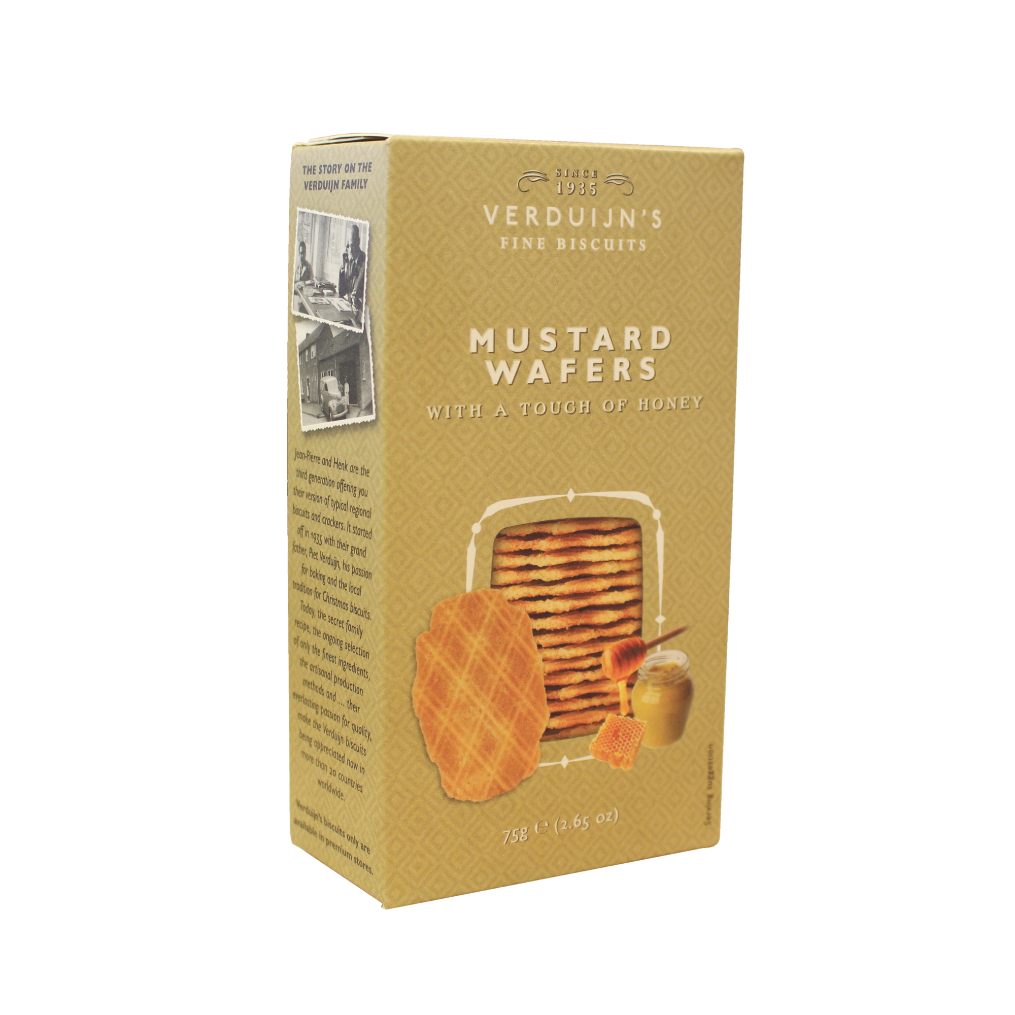 MUSTARD WAFERS WITH HONEY 12X75G