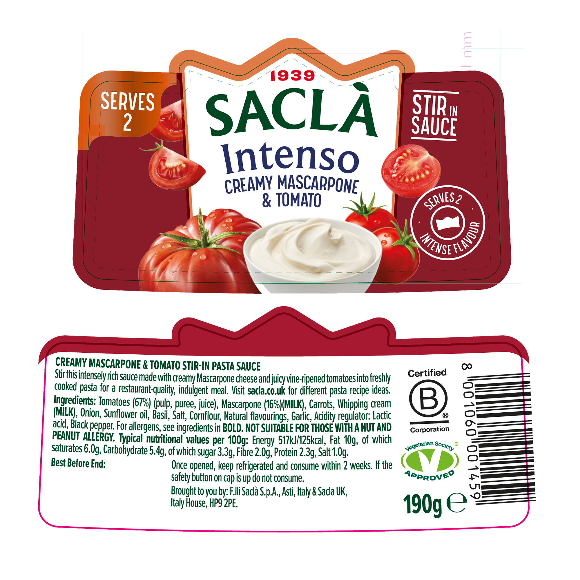 MASCARPONE & TOMATO INTENSO MASCARPONE & TOMATO INTENSO
