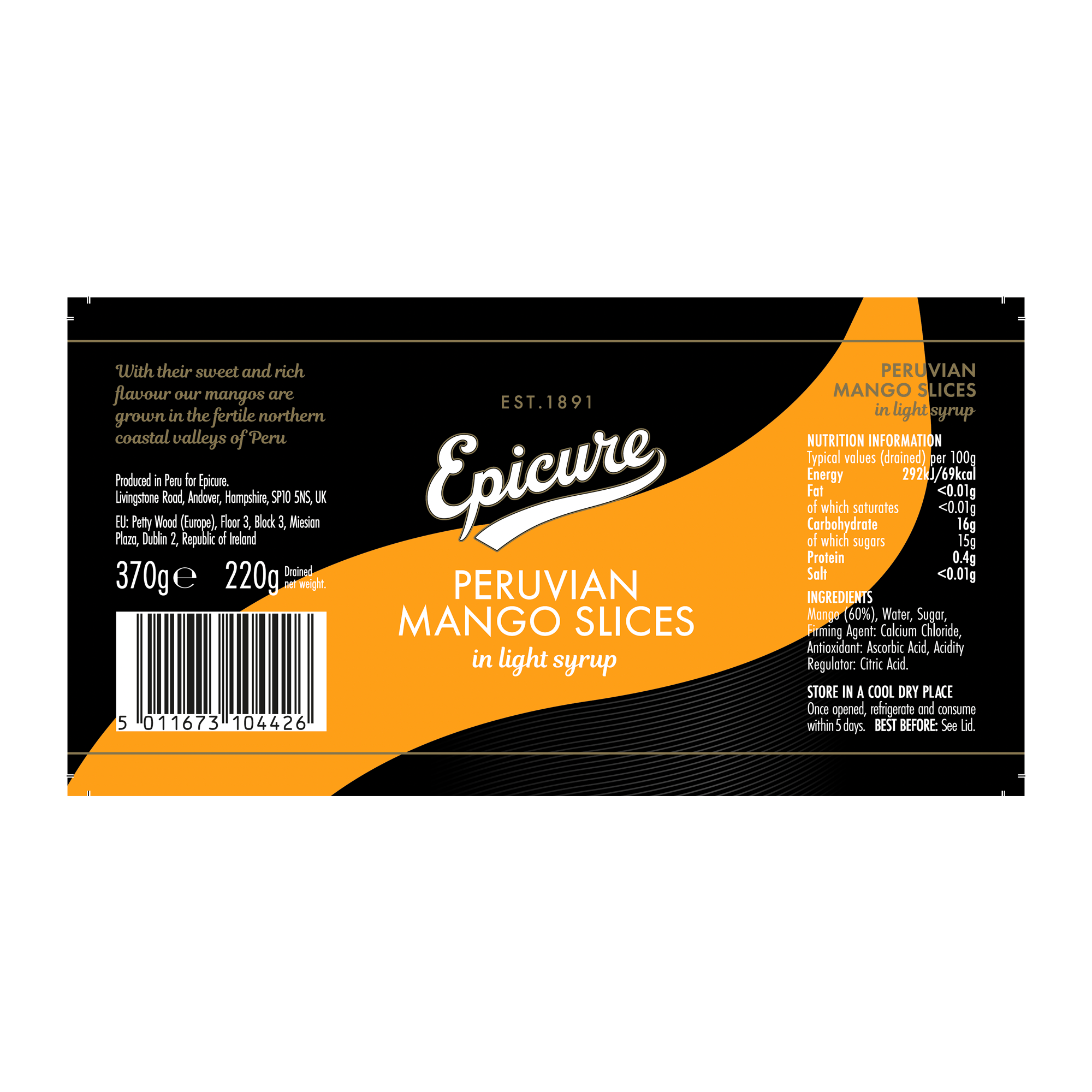 MANGO SLICES IN LIGHT SYRUP