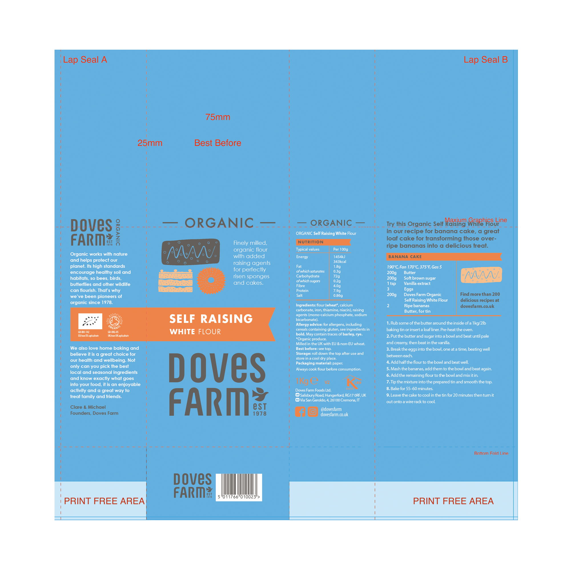 ORG SELF RAISING FLOUR 5X1KG ORG SELF RAISING FLOUR 5X1KG