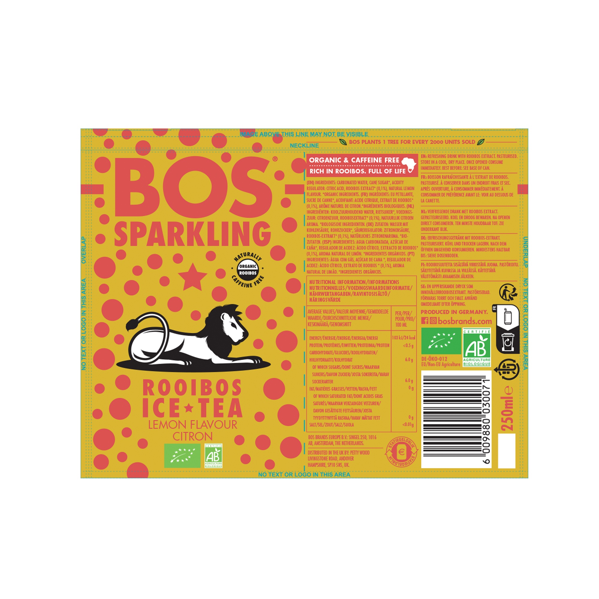 ORG SPARKLING LEMON R'BOS ICE TEA