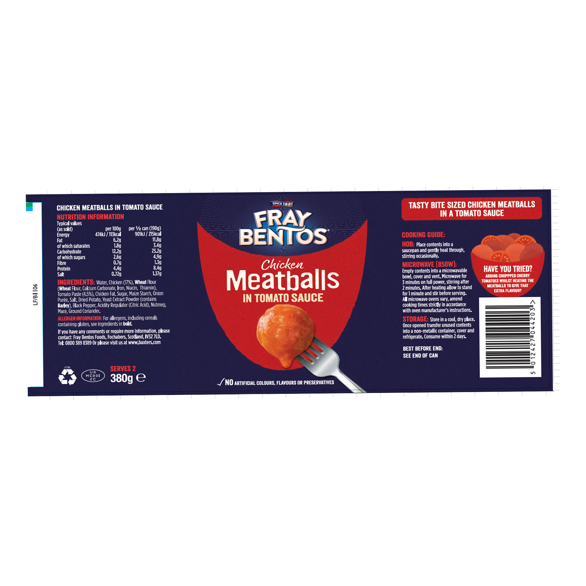 MEATBALLS IN TOMATO SAUCE 12X380G