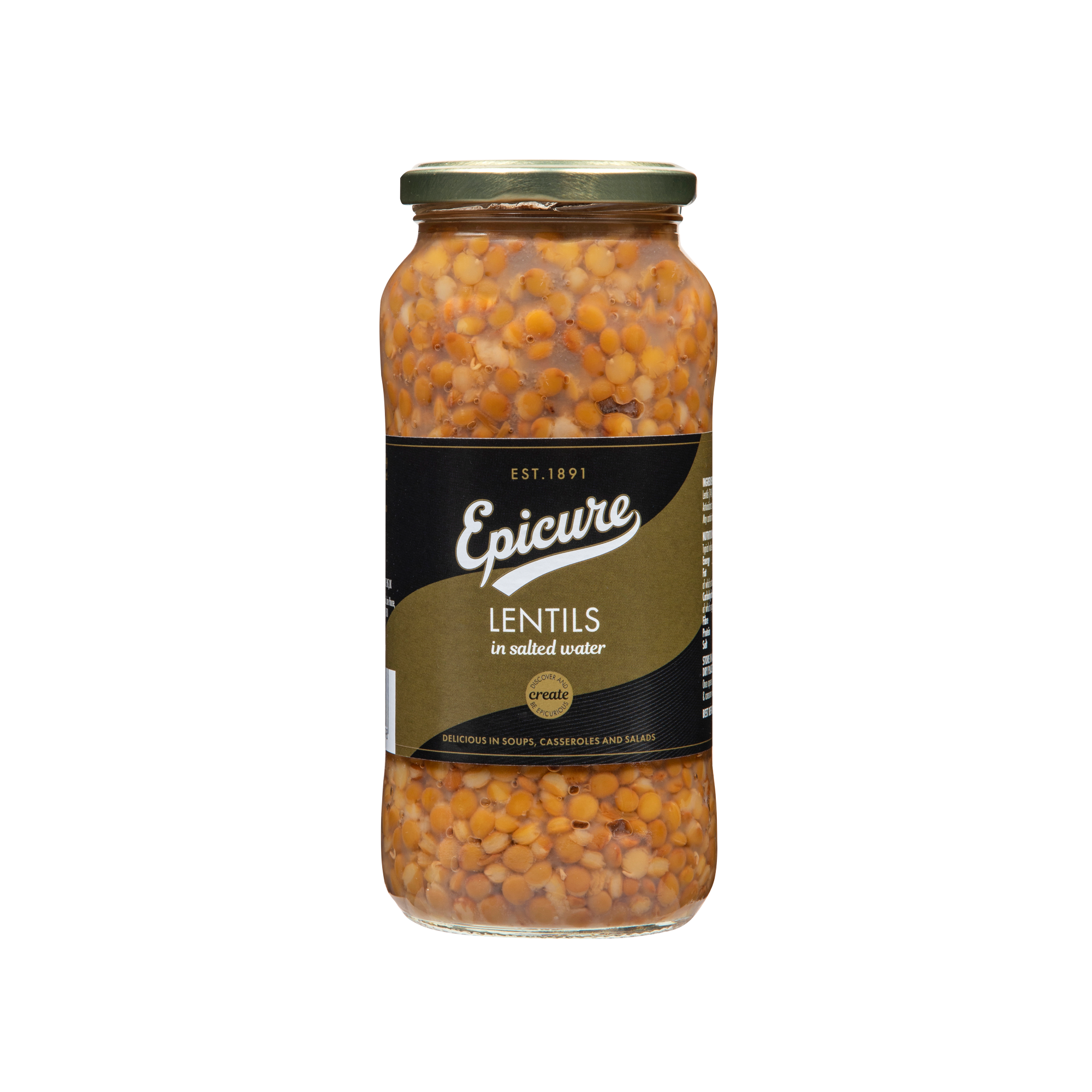 LENTILS IN SALTED WATER  - JAR