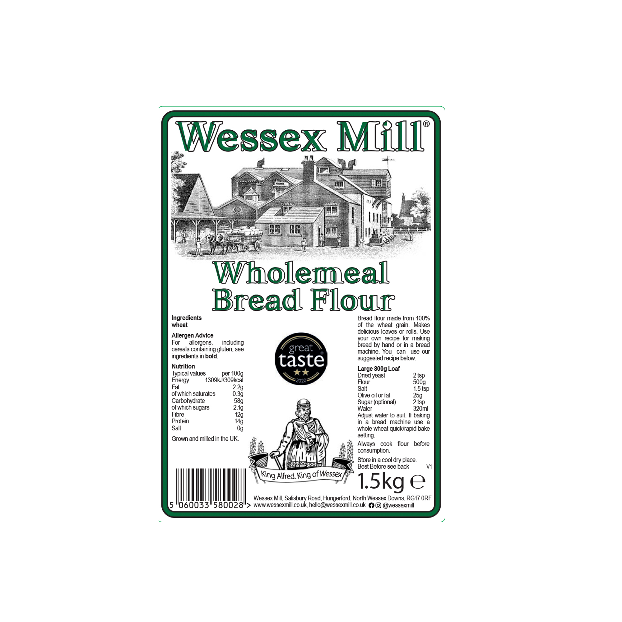 WHOLEMEAL BREAD FLOUR 5X1.5KG