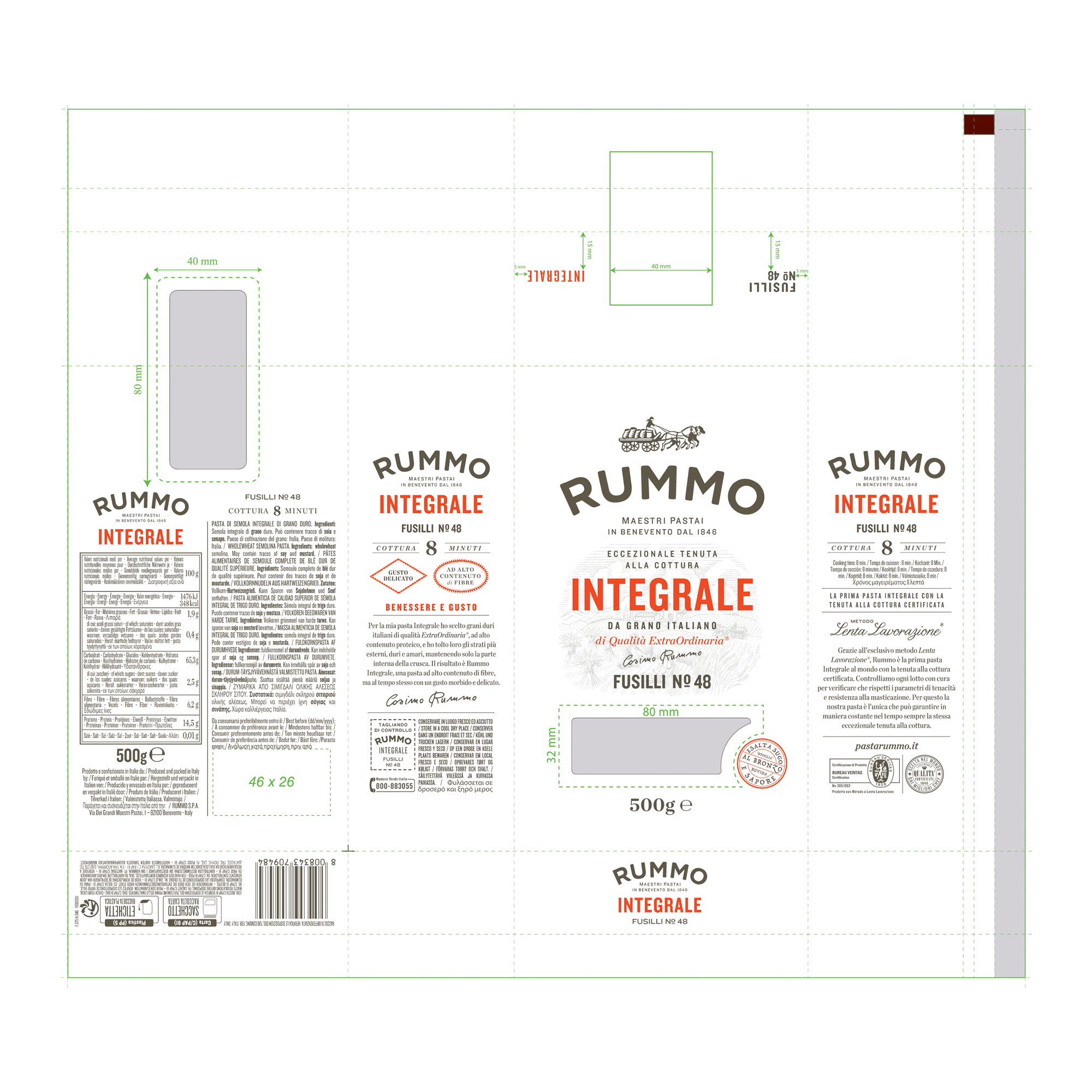FUSILLI INTEGRALI NO48 16X500G