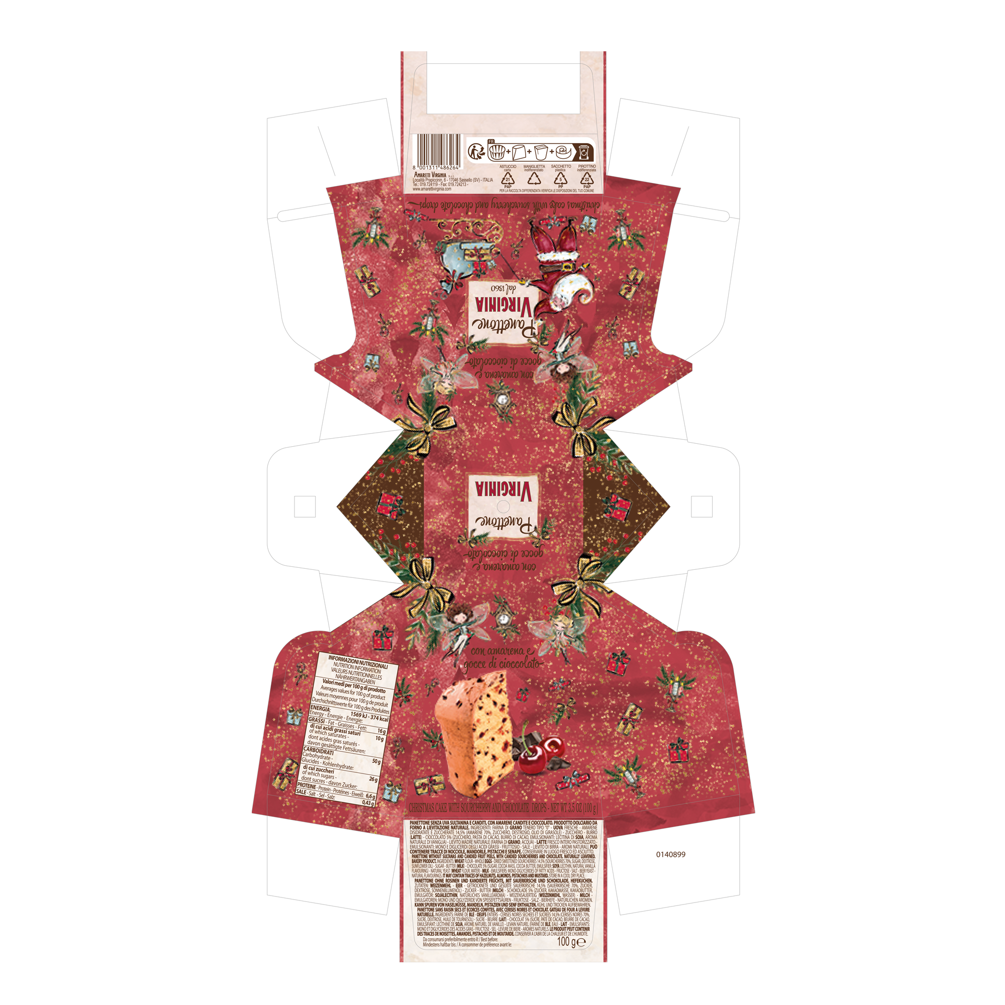 MINI CHERRY CHOC CHIP PANETTONE