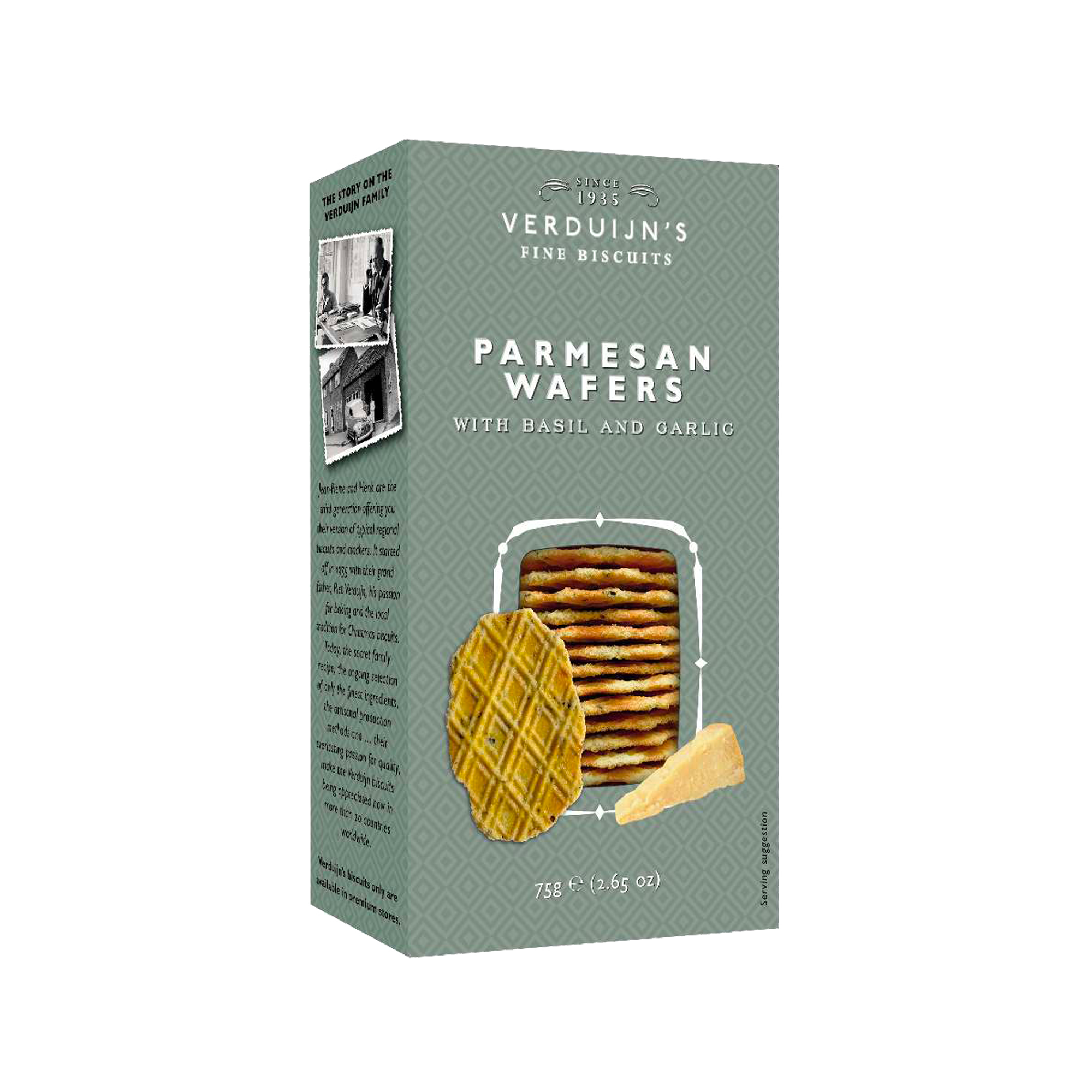 PARM WAFERS WTH BASIL/GARLIC 12X75G PARM WAFERS WTH BASIL/GARLIC 12X75G