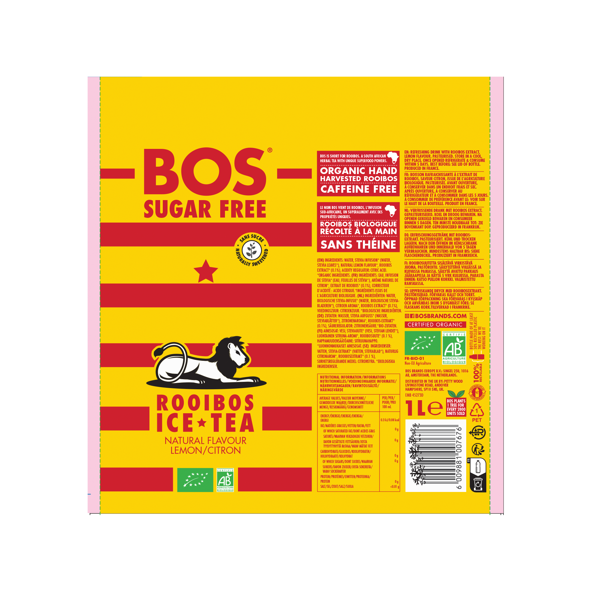 ORG LEMON SUGAR FREE RBOS ICE TEA