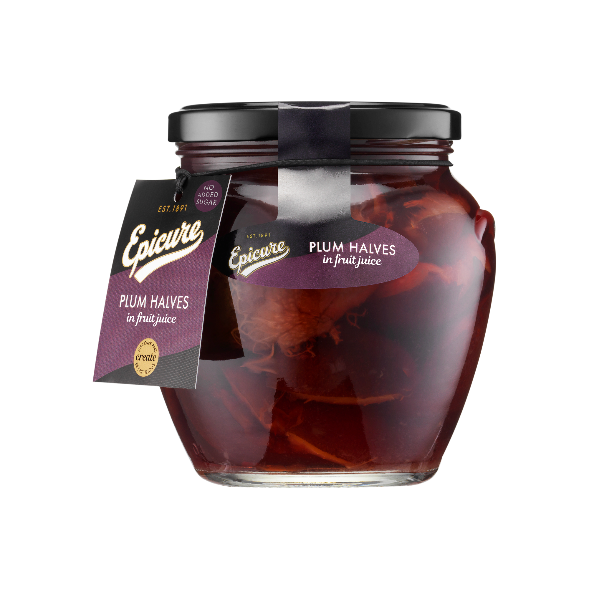 PLUM HALVES IN FRUIT JUICE (JAR)