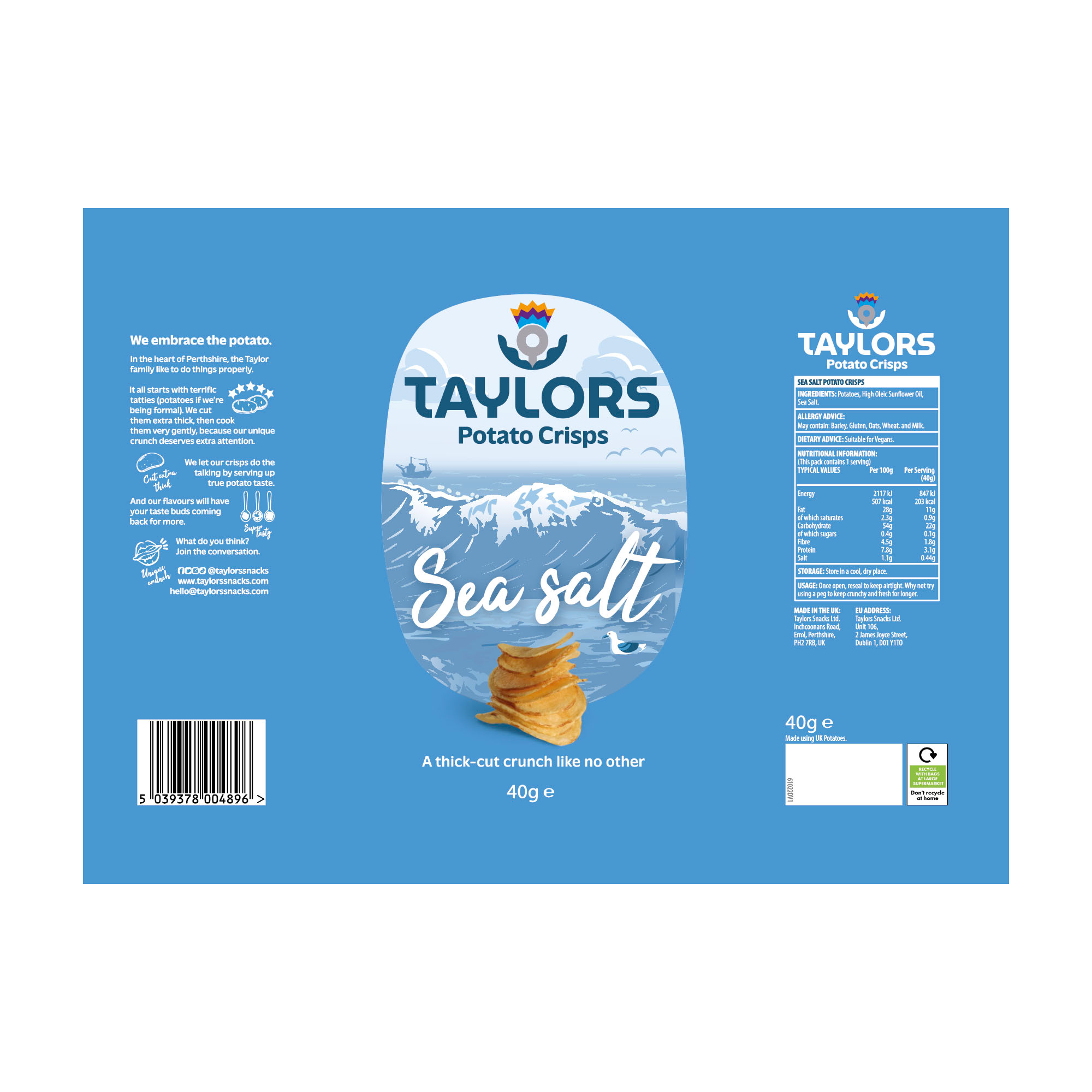 SEA SALT CRISPS 24X40G SEA SALT CRISPS 24X40G