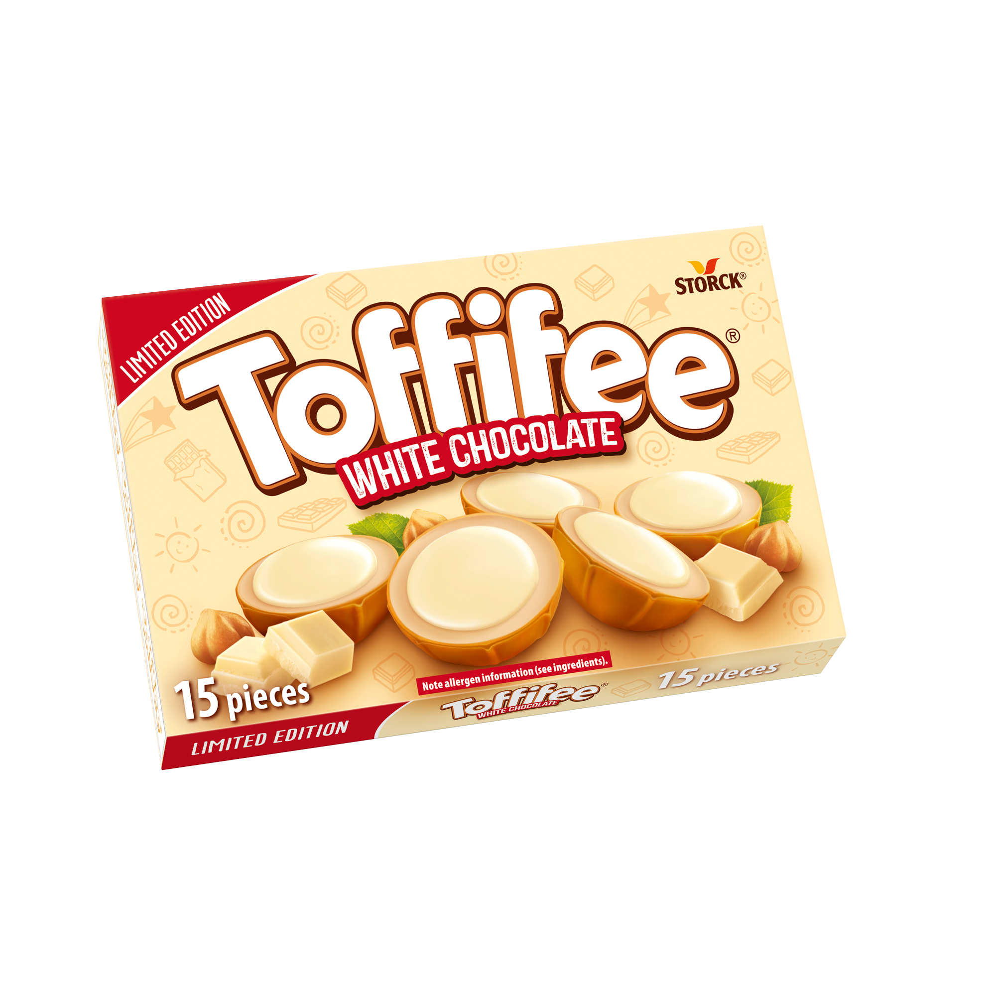 WHITE CHOC TOFFIFEE 15PC WHITE CHOC TOFFIFEE 15PC