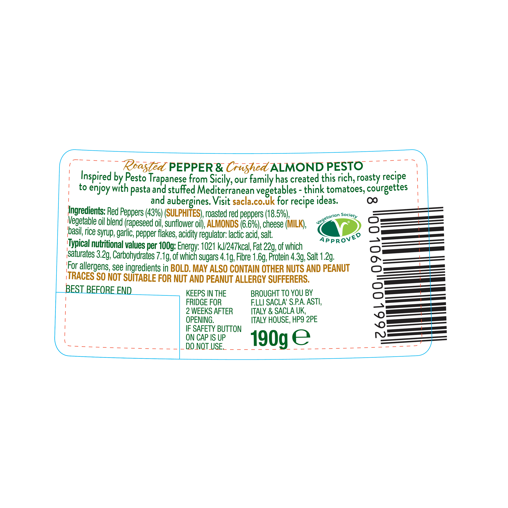 ROASTED PEPPER PESTO NO.4 6X190G