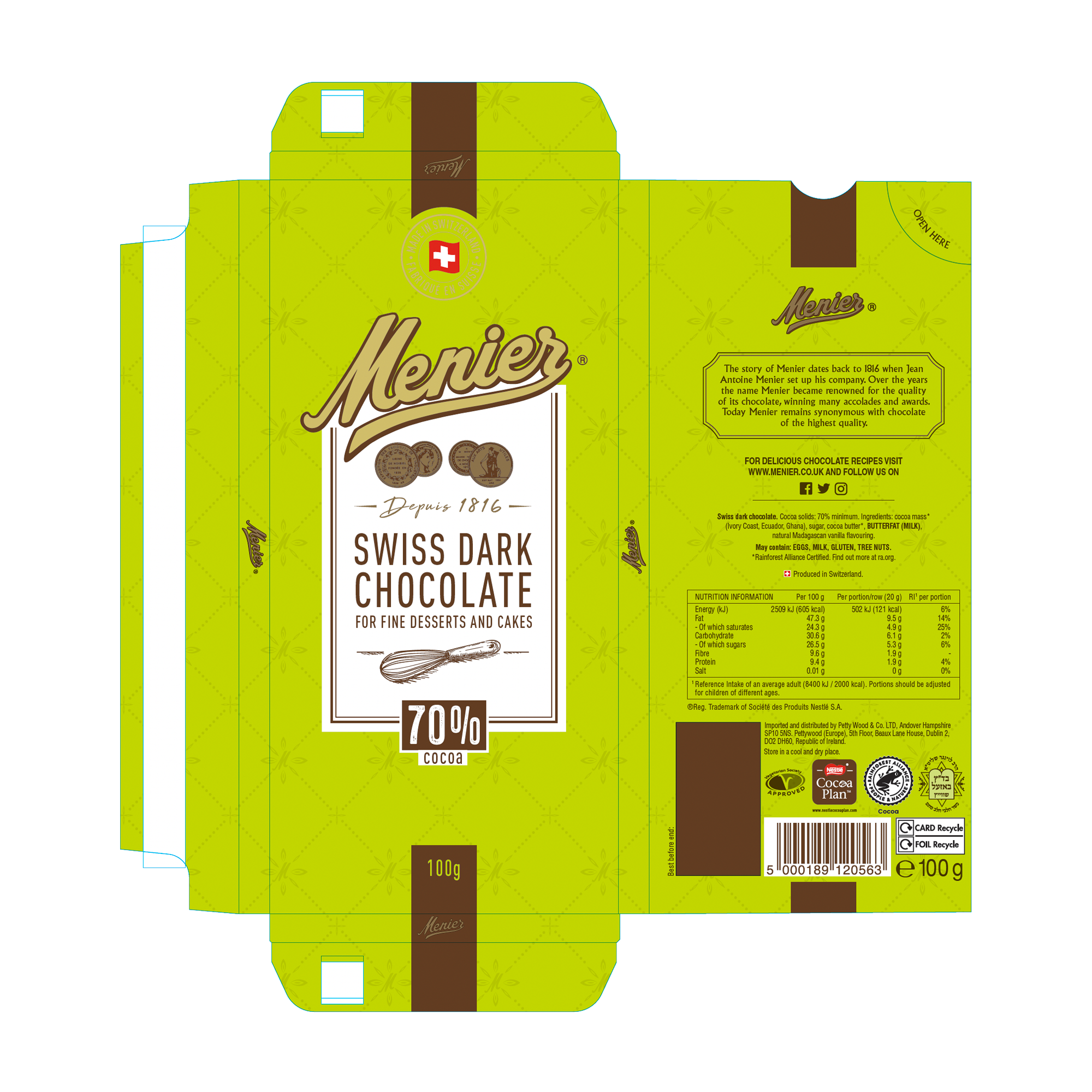 DARK COOK CHOC 70% COCOA