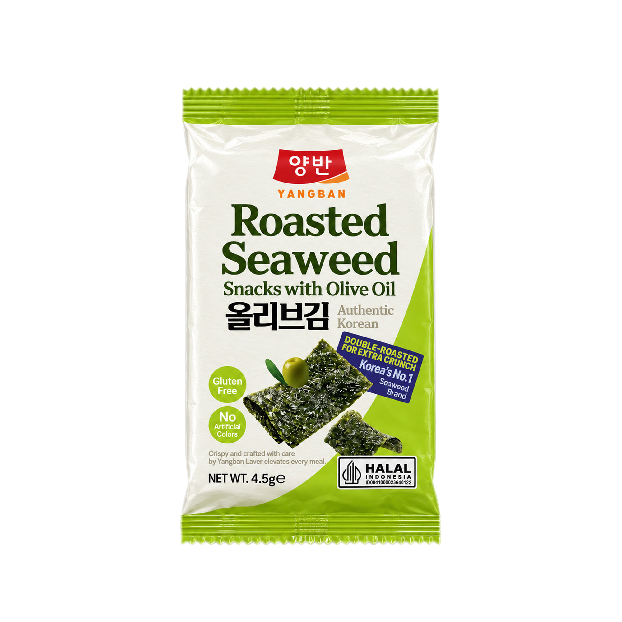 ROASTED SEAWEED SEASONED WITH OLIVE OIL