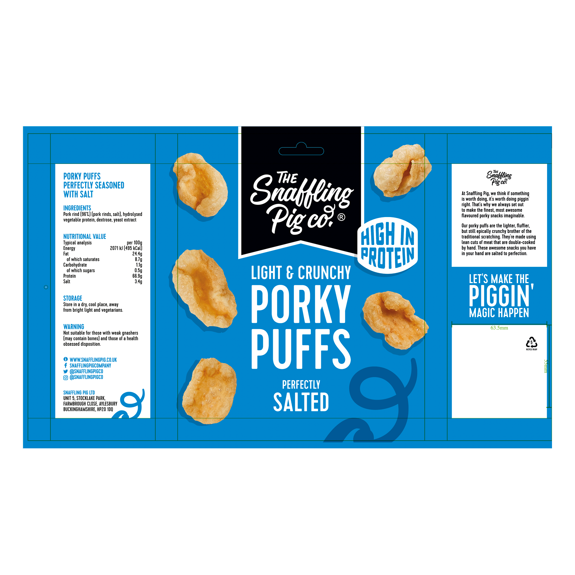 SALTED PORKY PUFFS 12X20G SALTED PORKY PUFFS 12X20G