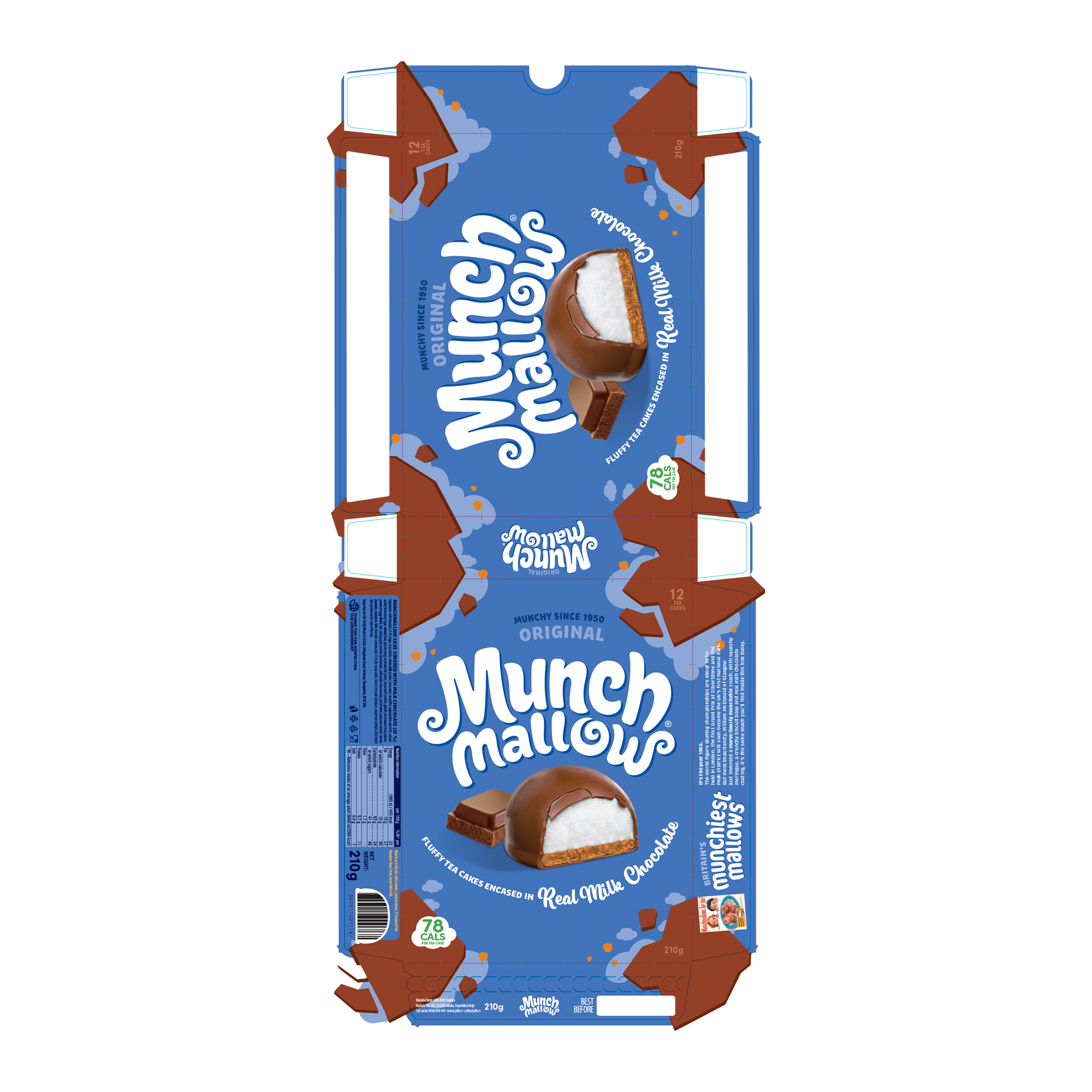 MUNCHMALLOW MILK CHOC 12X210G MUNCHMALLOW MILK CHOC 12X210G